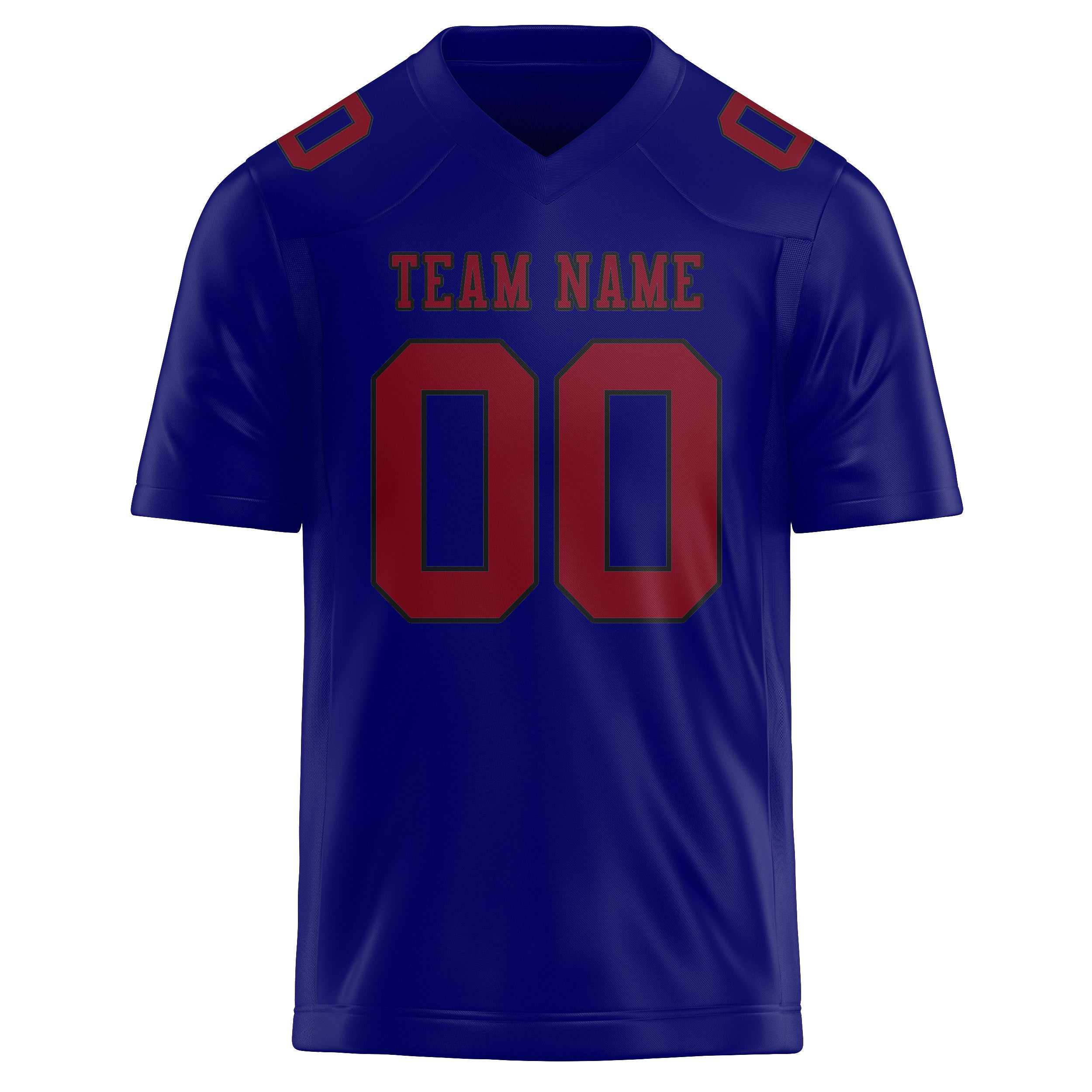Custom Sky Blue Crimson Red Football Jersey
