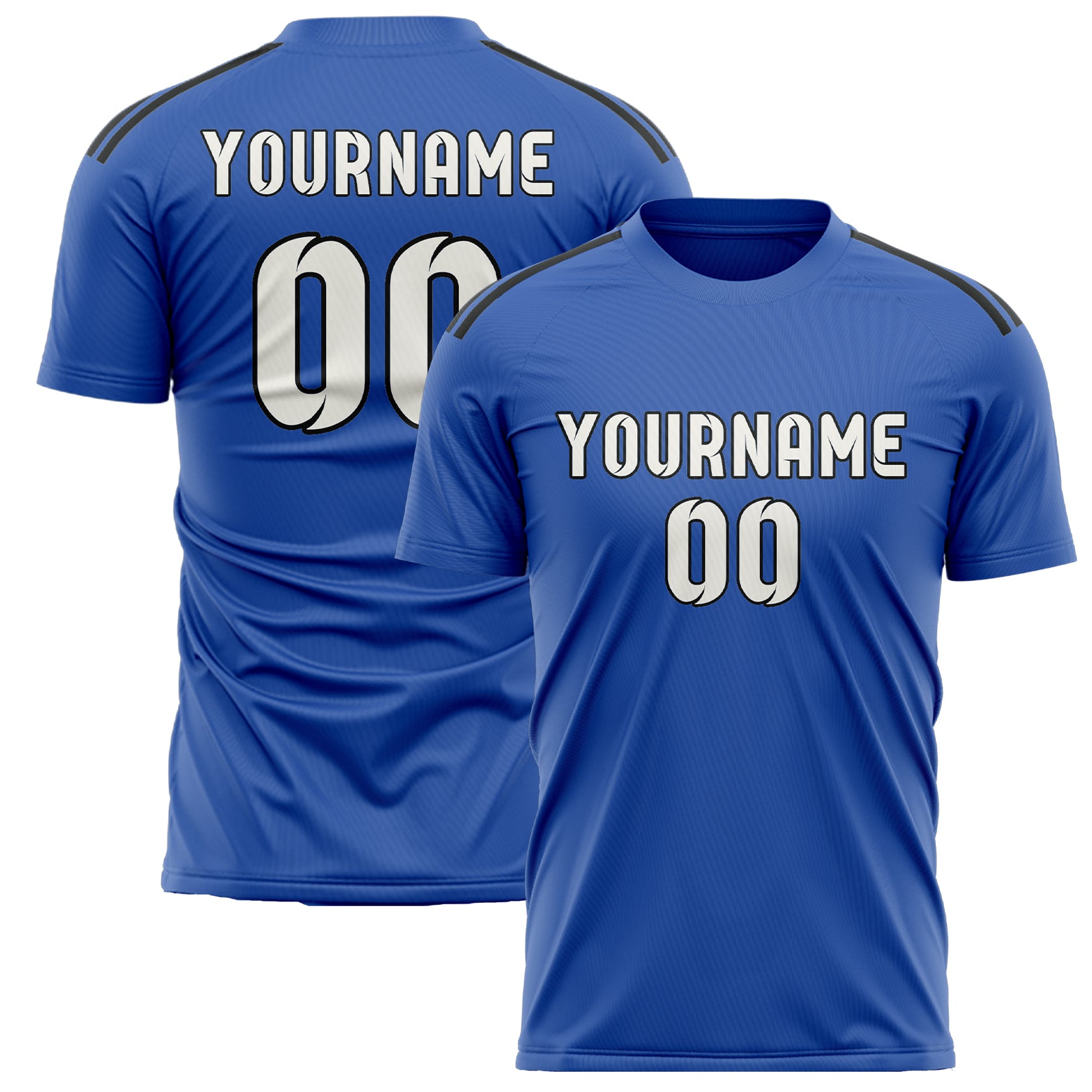 Custom Sky Blue White Soccer Jersey