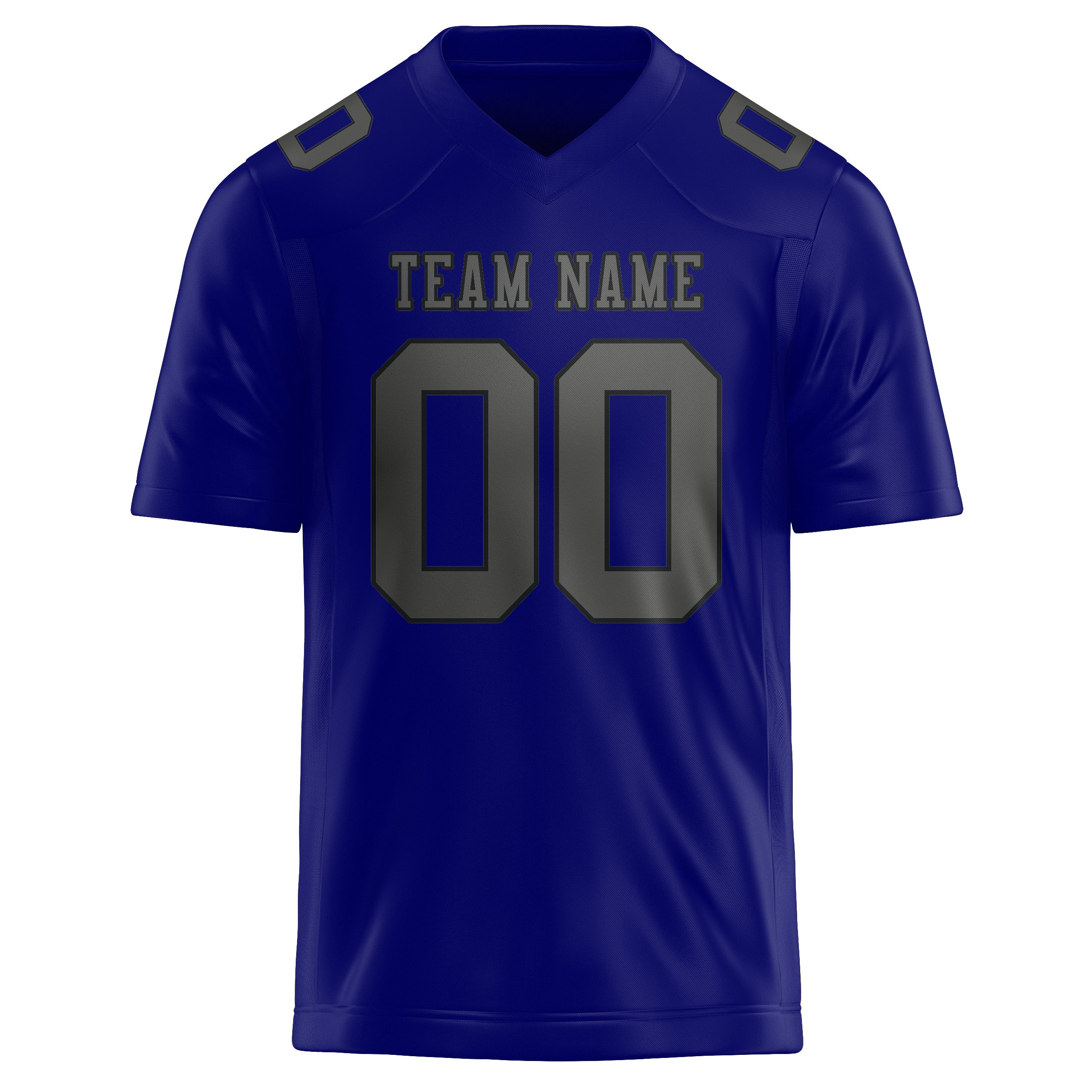 Custom Sky Blue Dark Grey Football Jersey