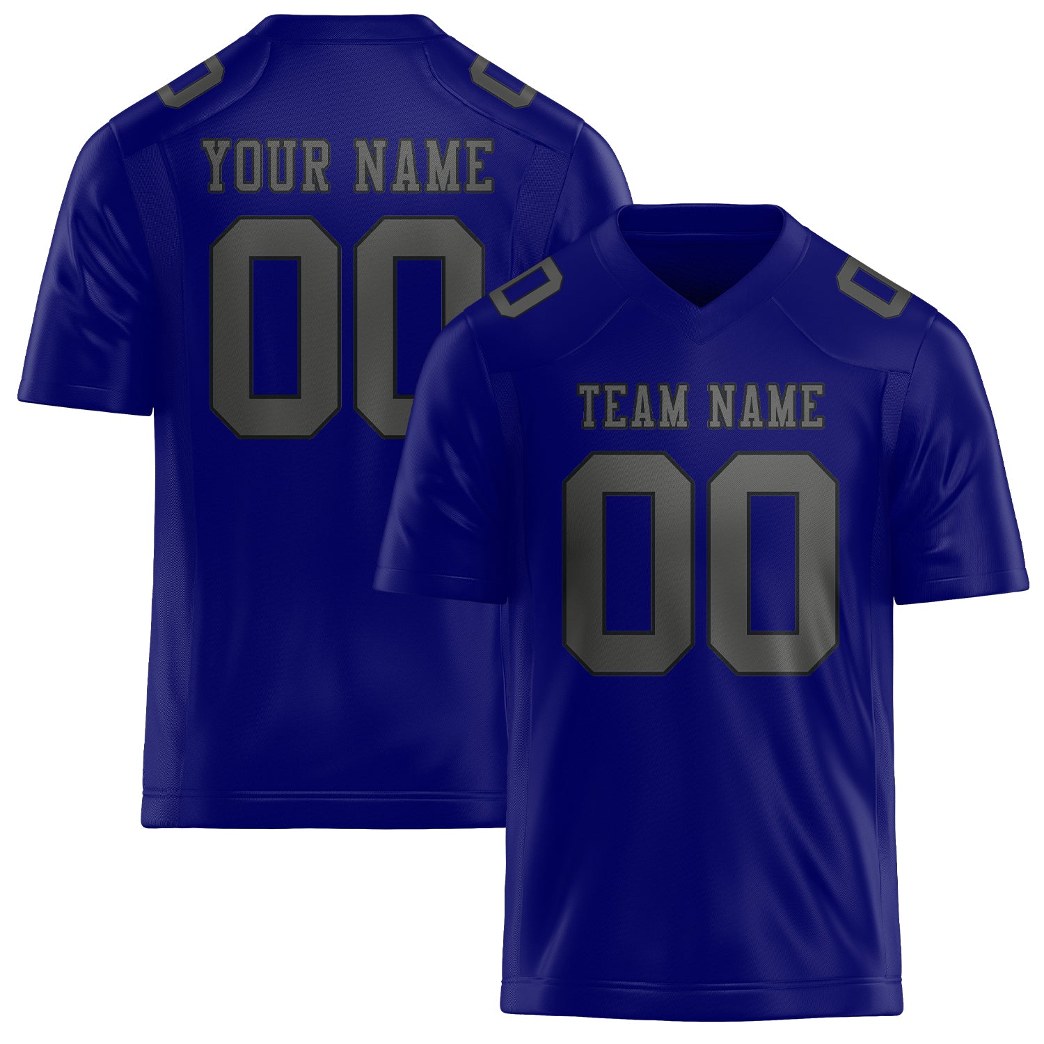 Custom Sky Blue Dark Grey Football Jersey