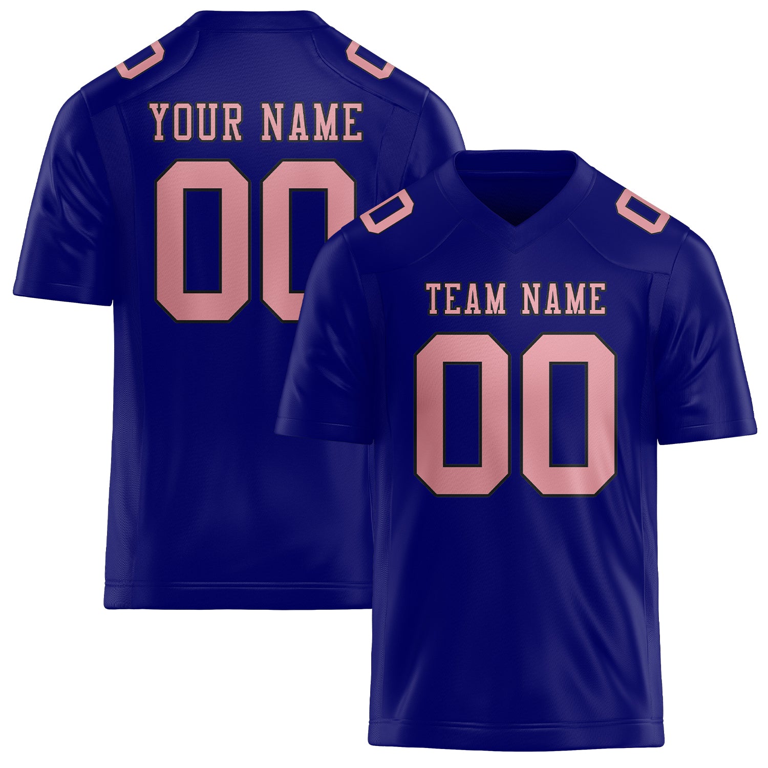 Custom Sky Blue Light Pink Football Jersey