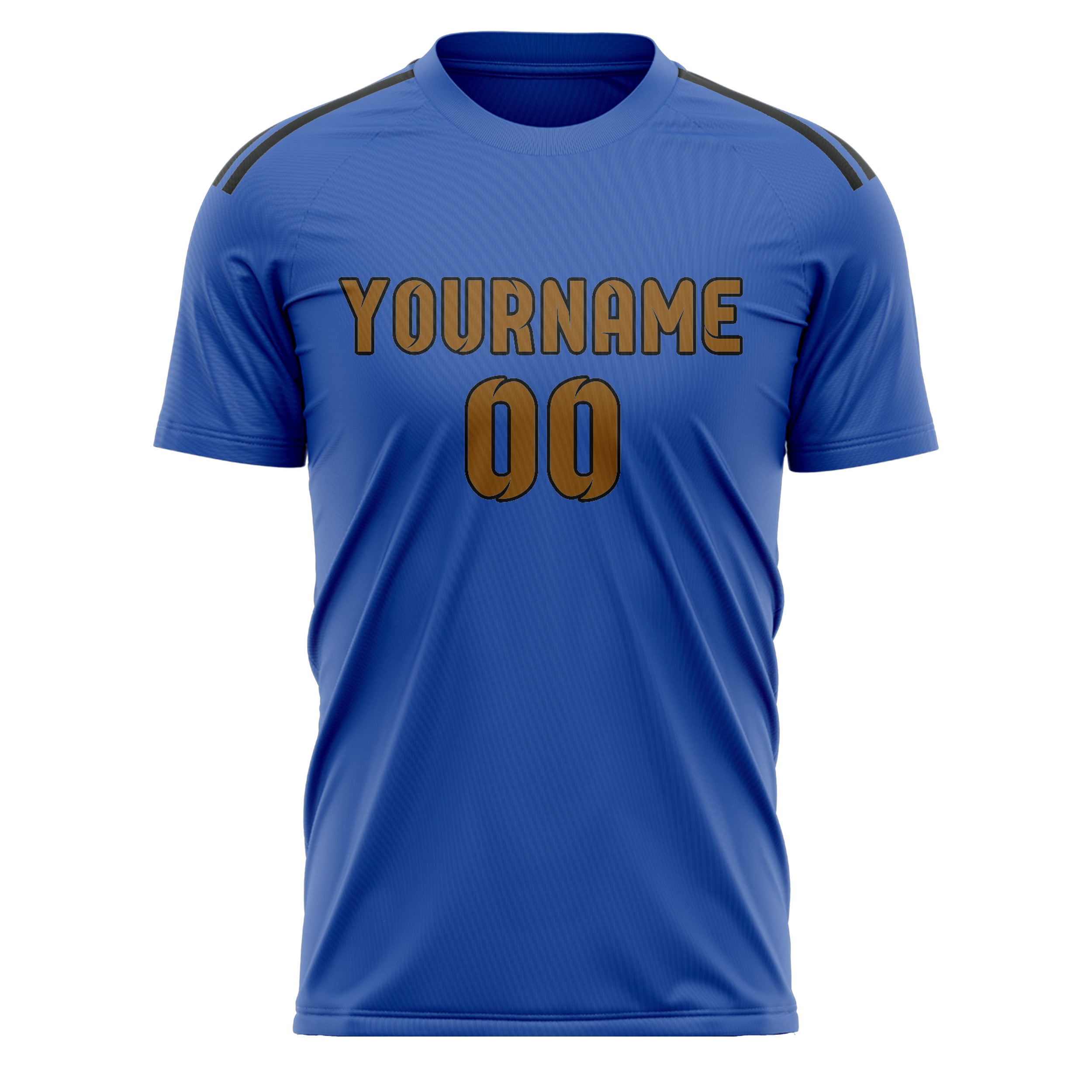 Custom Sky Blue Khaki Soccer Jersey