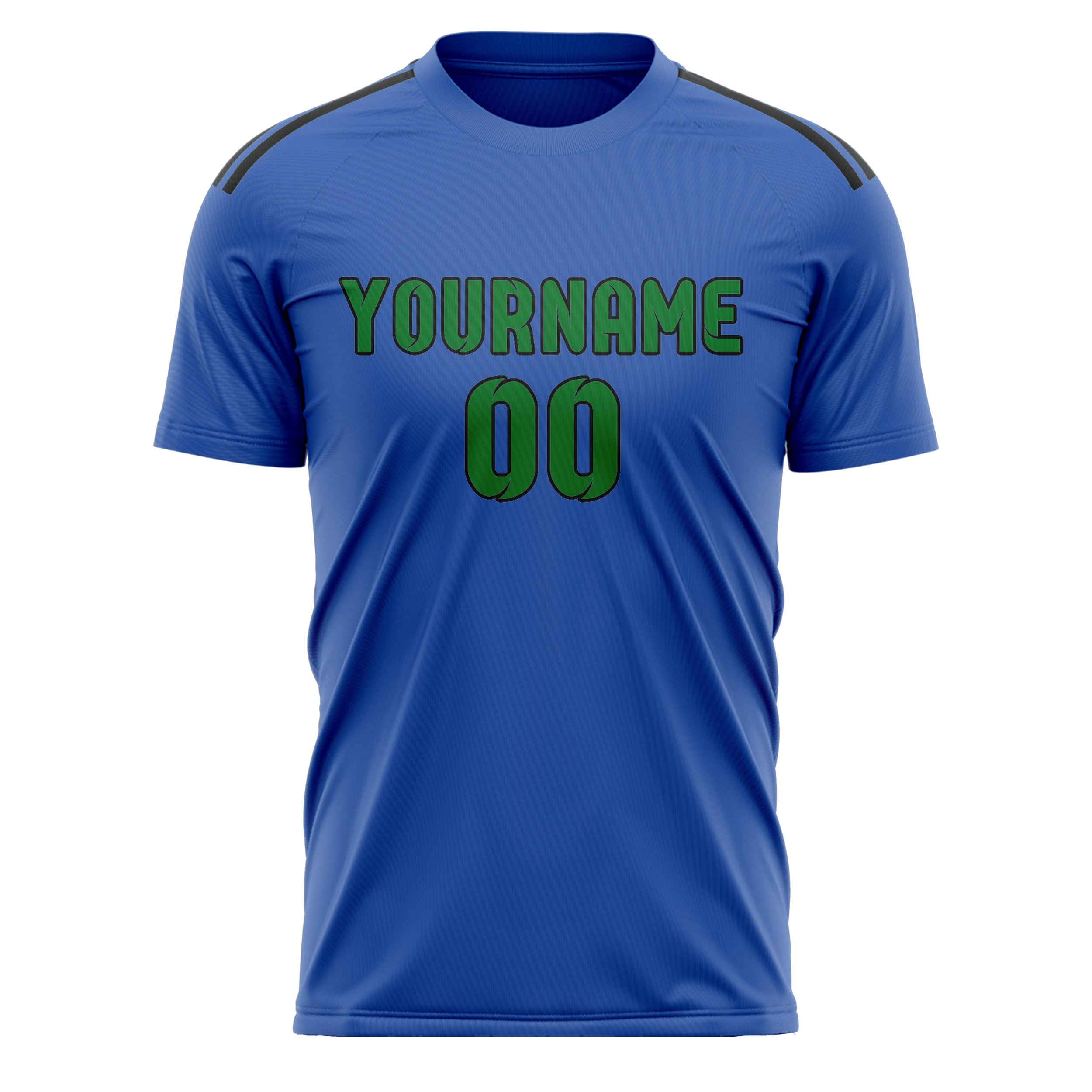 Custom Sky Blue Emerald Green Soccer Jersey