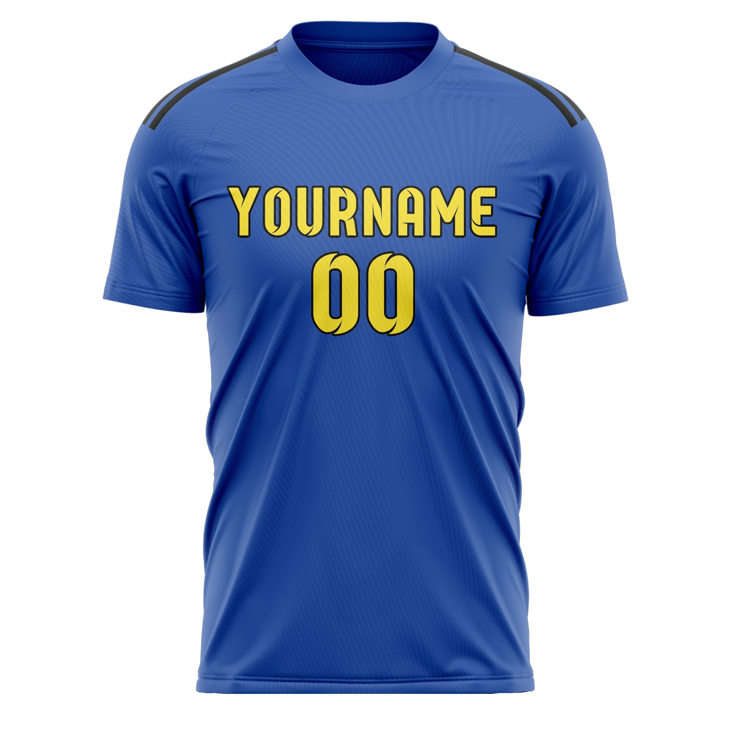 Custom Sky Blue Light Yellow Soccer Jersey