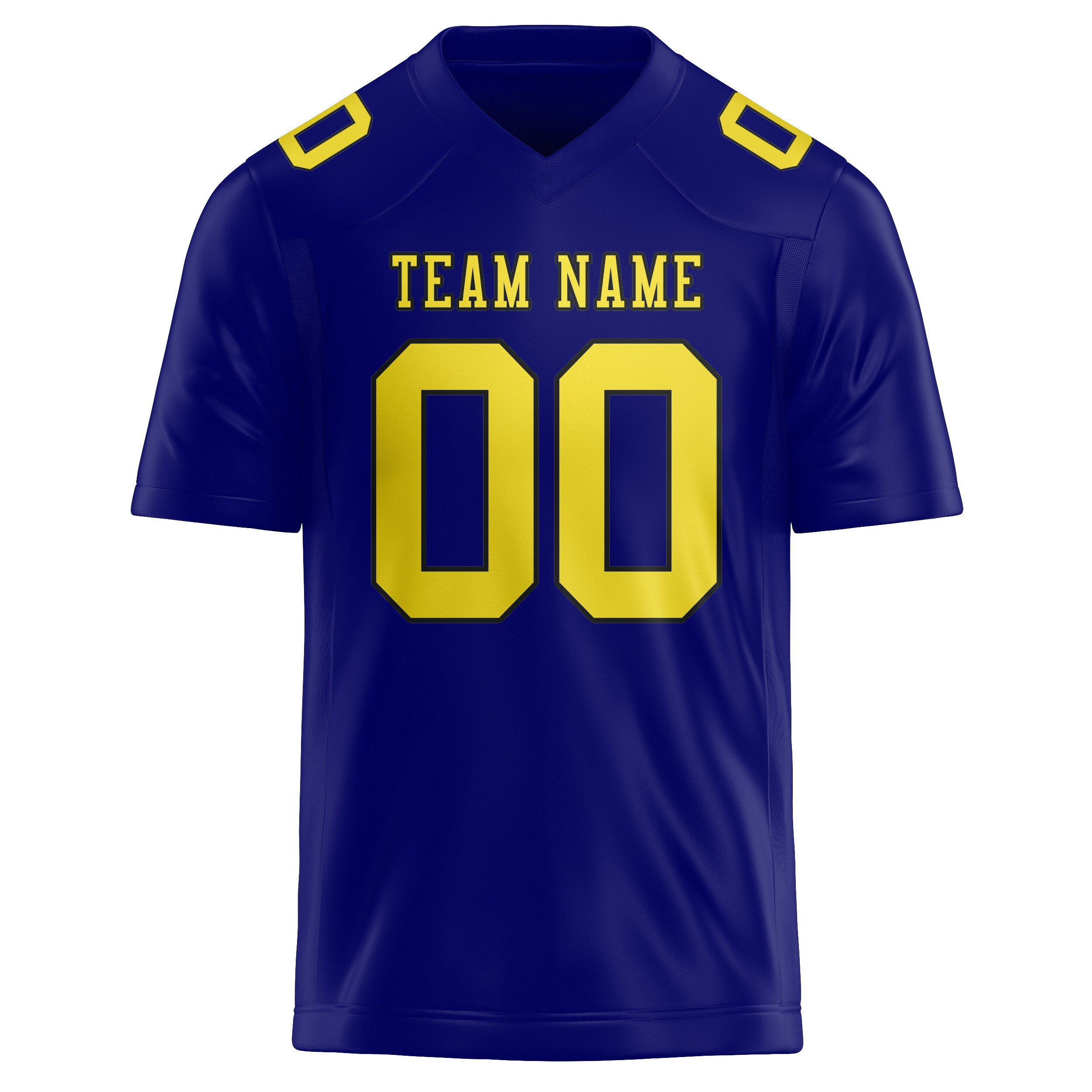 Custom Sky Blue Light Yellow Football Jersey