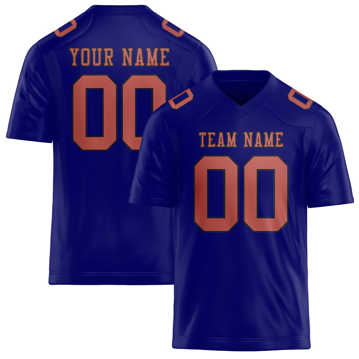 Custom Sky Blue Copper Rose Football Jersey