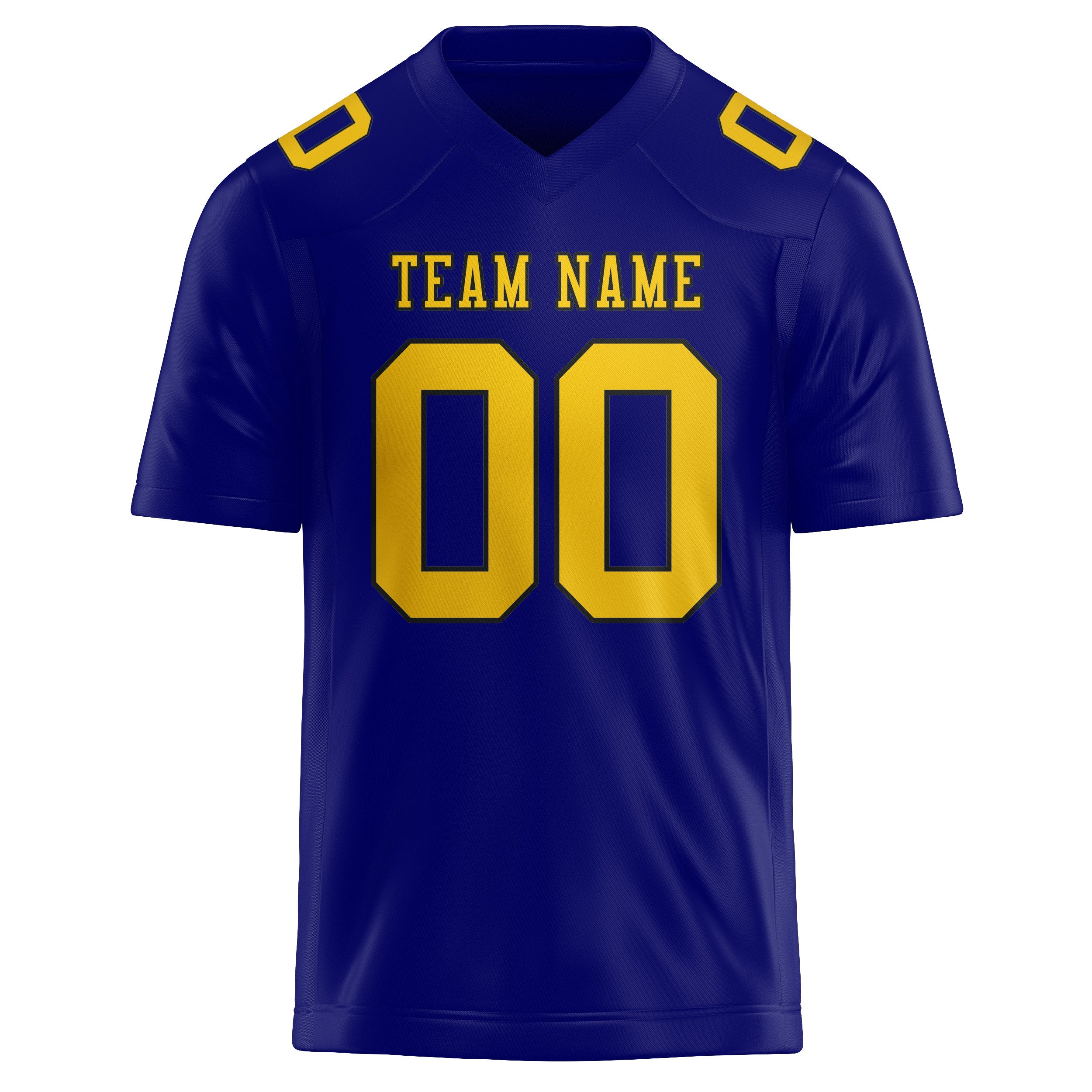 Custom Sky Blue Gold Football Jersey