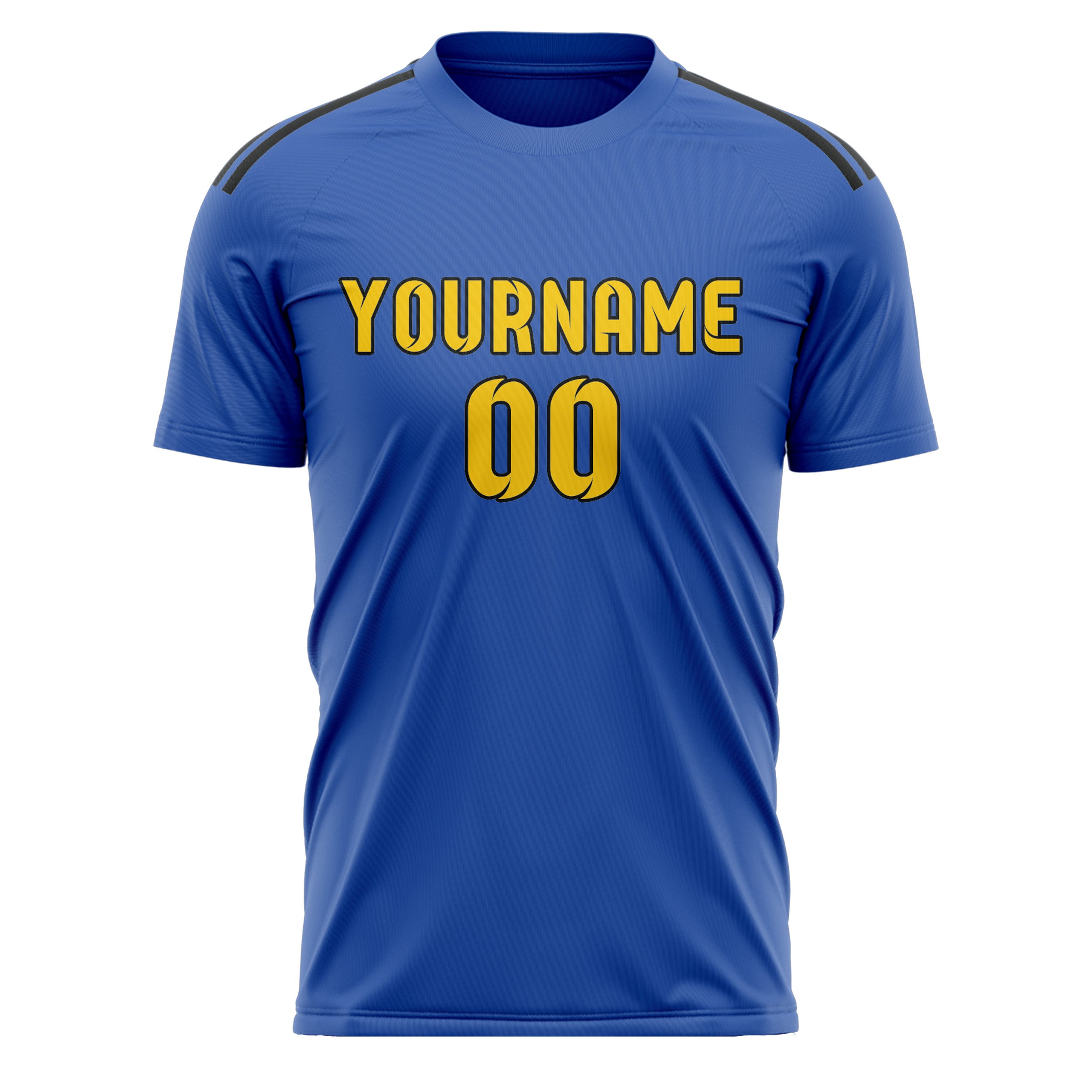 Custom Sky Blue Gold Soccer Jersey