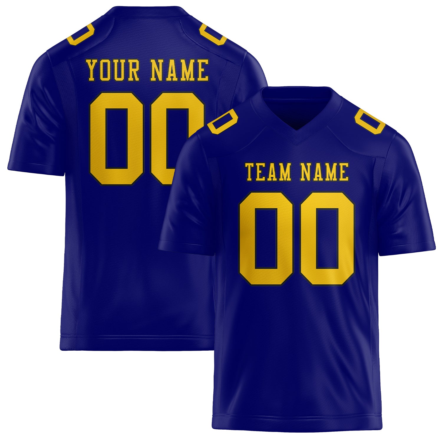 Custom Sky Blue Gold Football Jersey