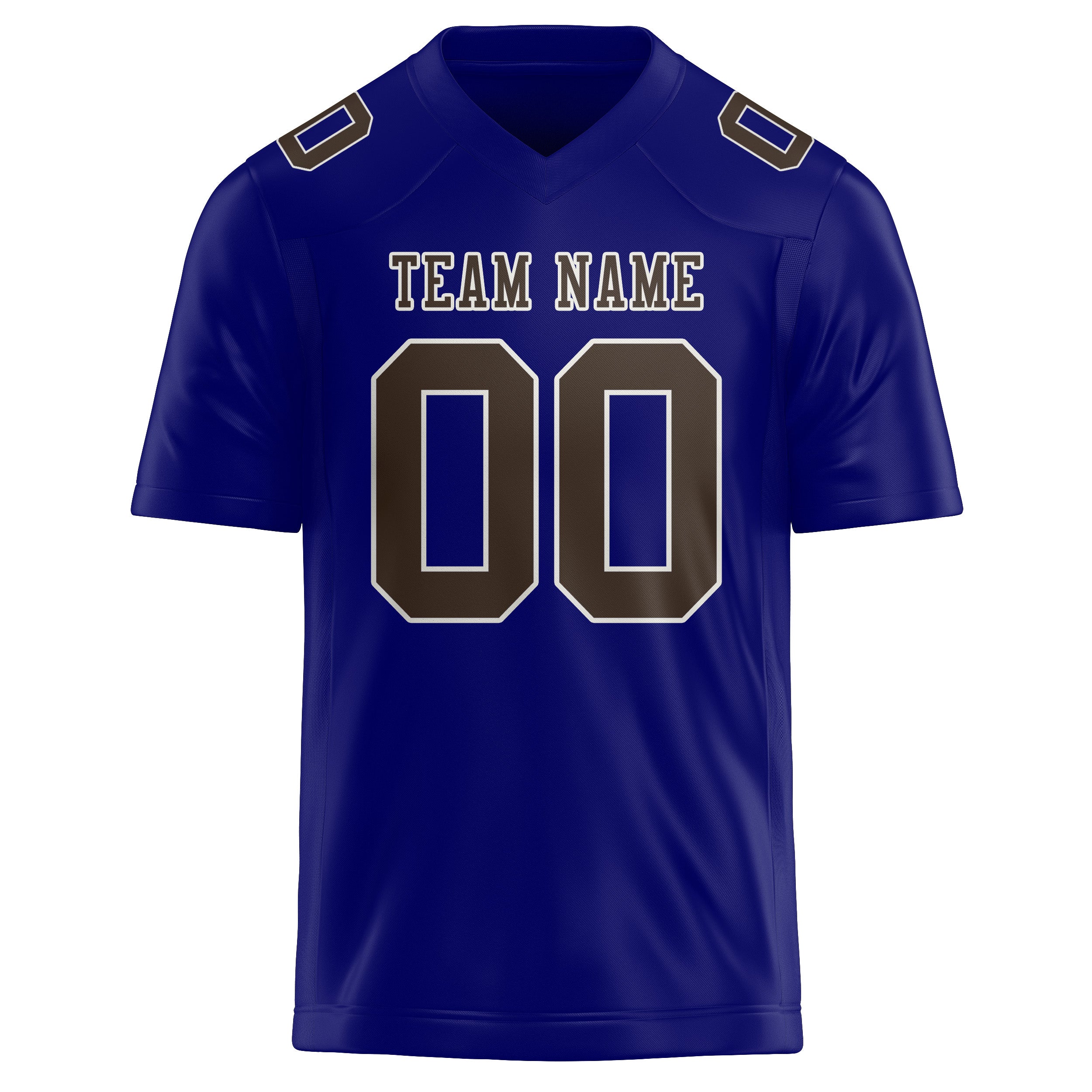 Custom Sky Blue Brown Football Jersey