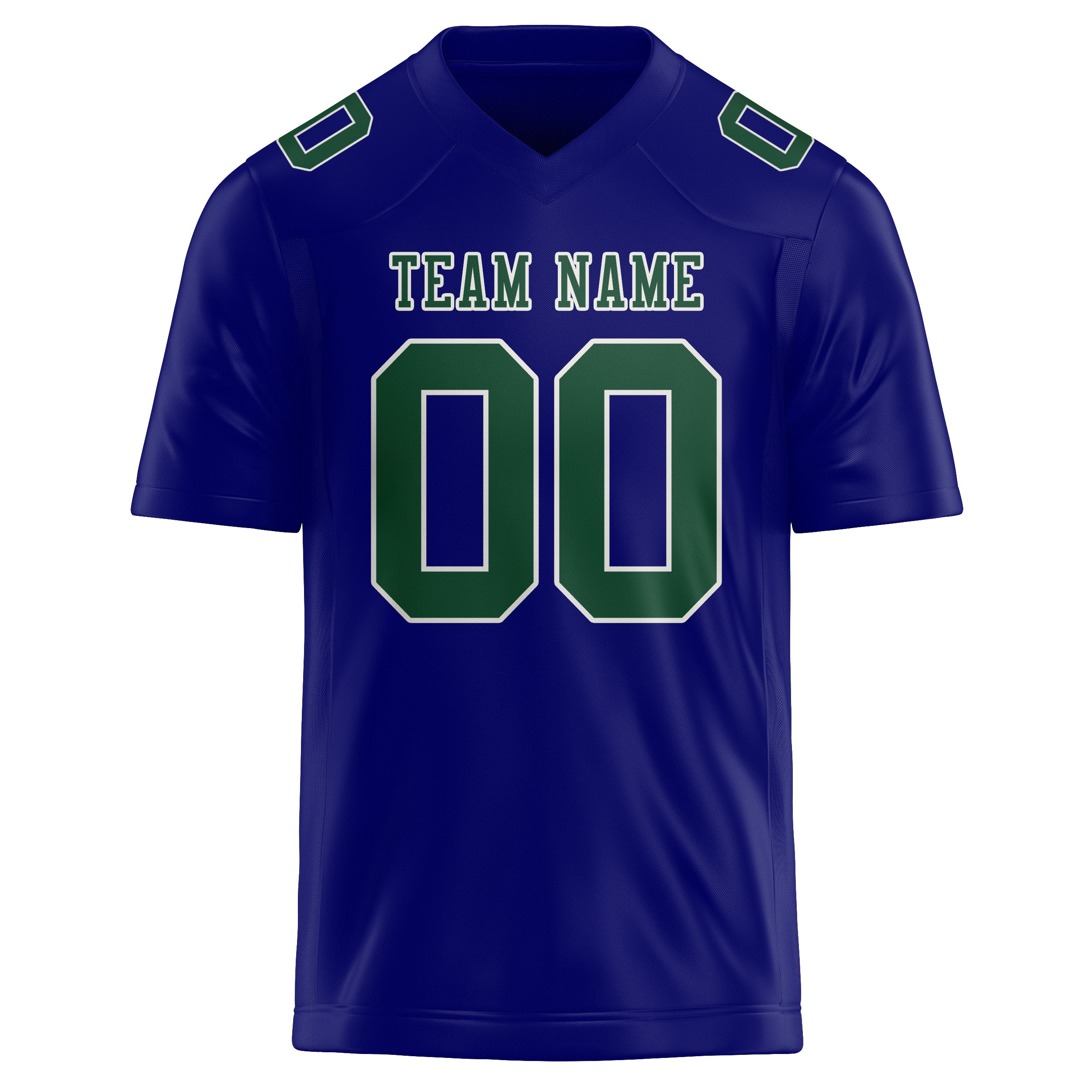 Custom Sky Blue Green Football Jersey