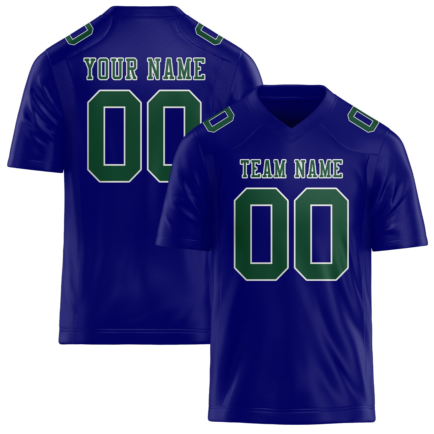 Custom Sky Blue Green Football Jersey