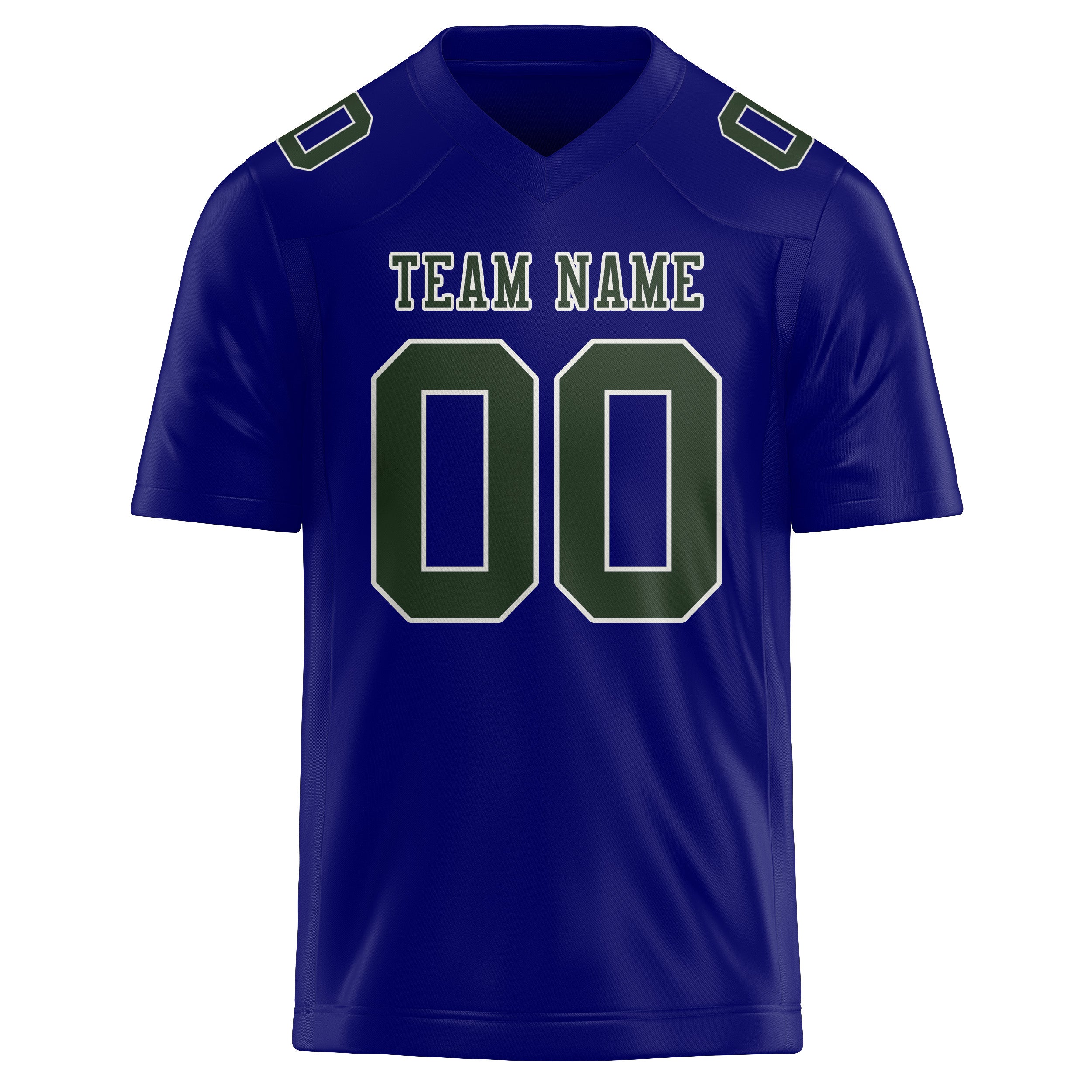 Custom Sky Blue Dark Green Football Jersey