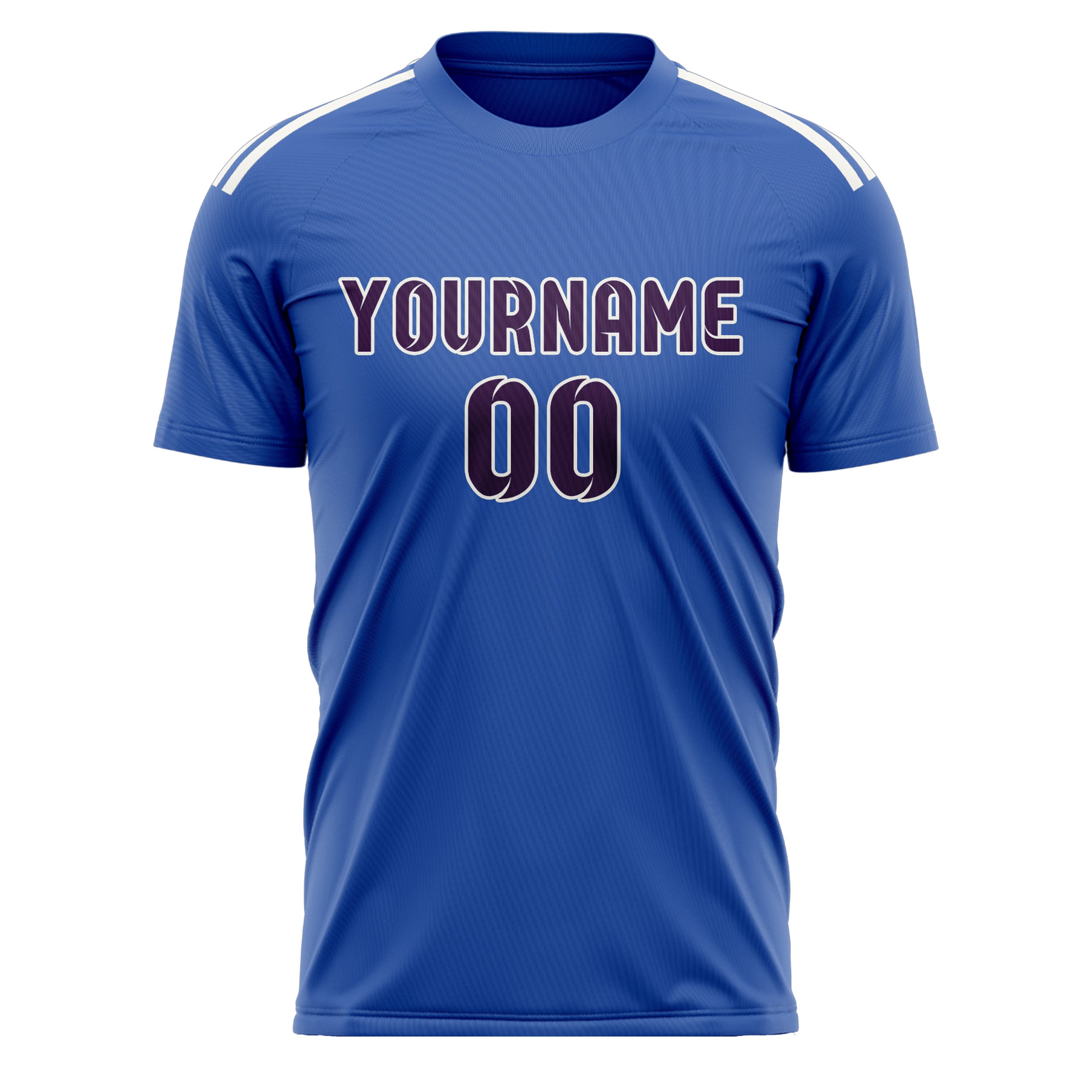 Custom Sky Blue Purple Soccer Jersey