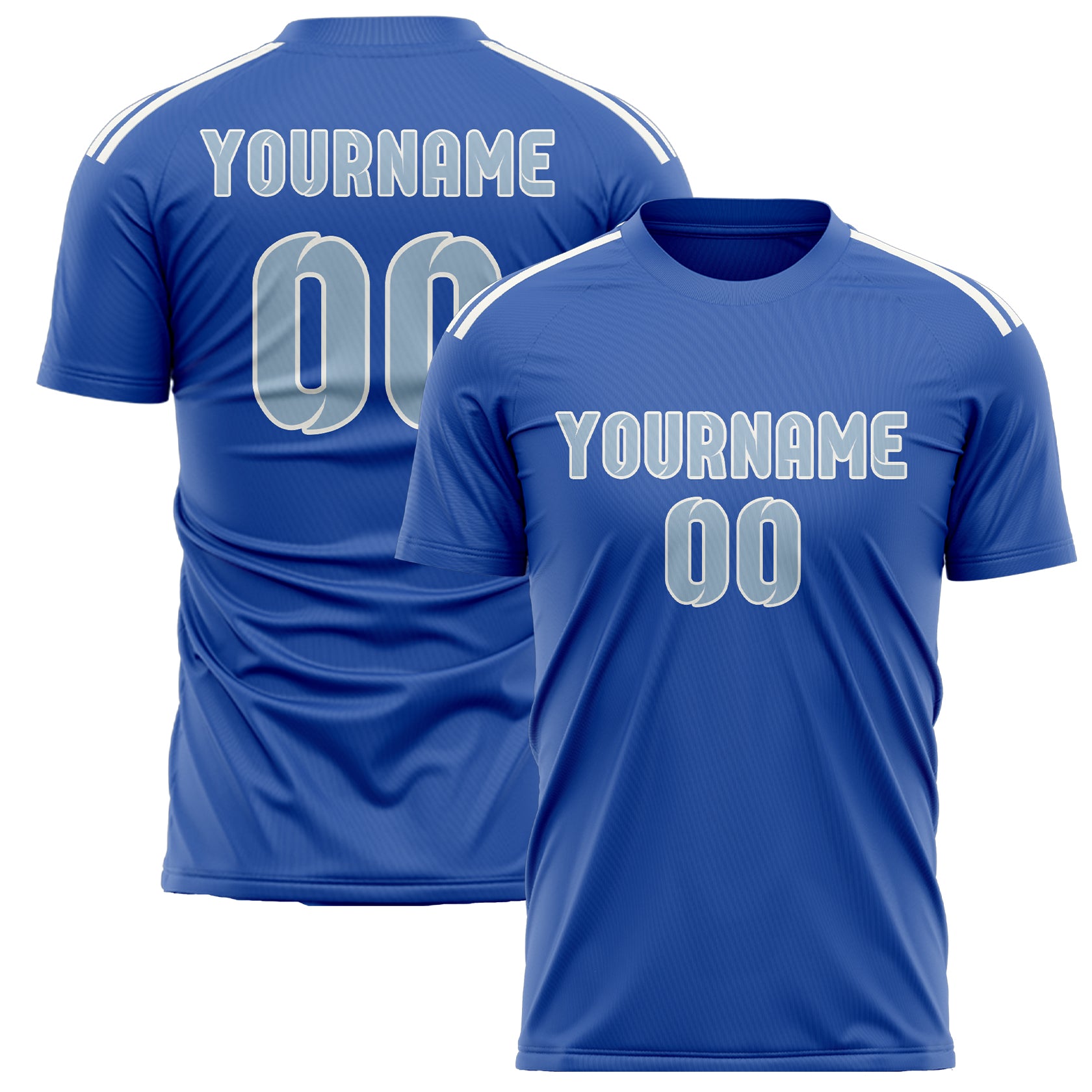 Custom Sky Blue Light Blue Soccer Jersey
