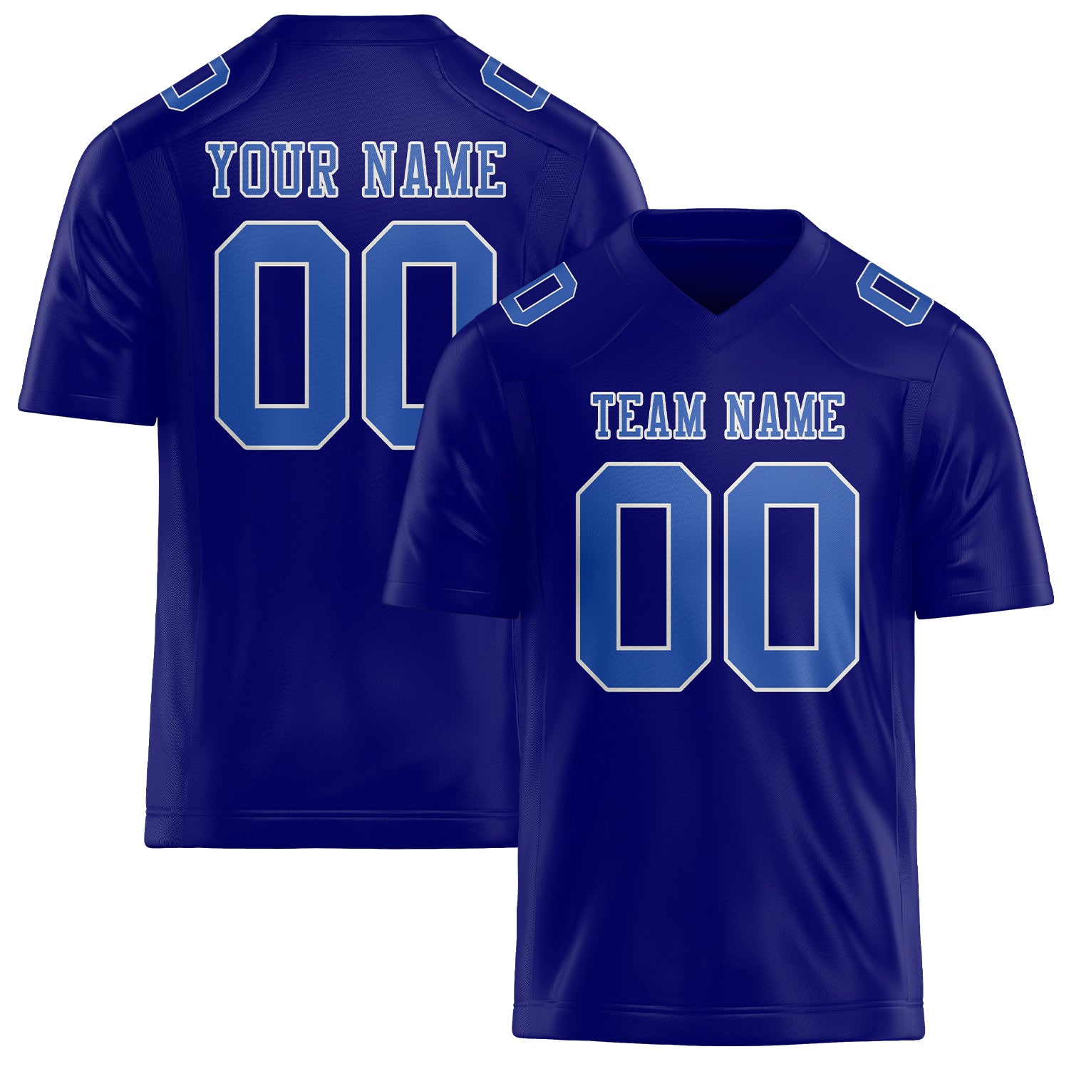 Custom Sky Blue Sky Blue Football Jersey