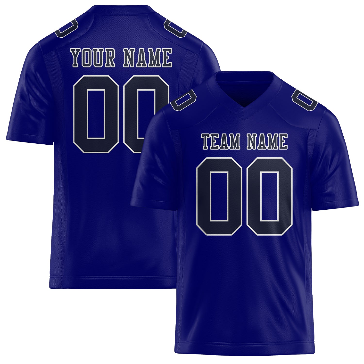 Custom Sky Blue Navy Football Jersey
