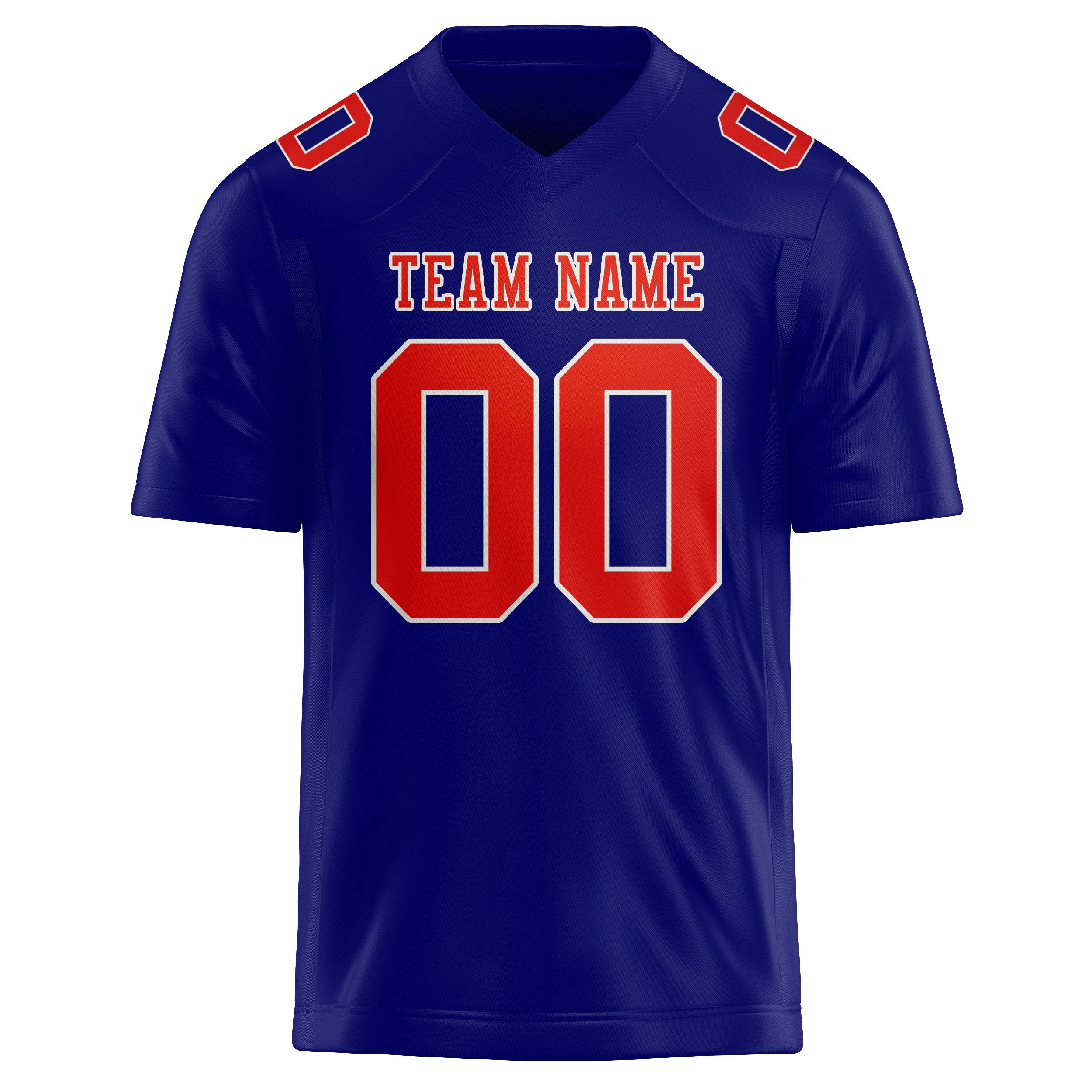 Custom Sky Blue Orange Red Football Jersey