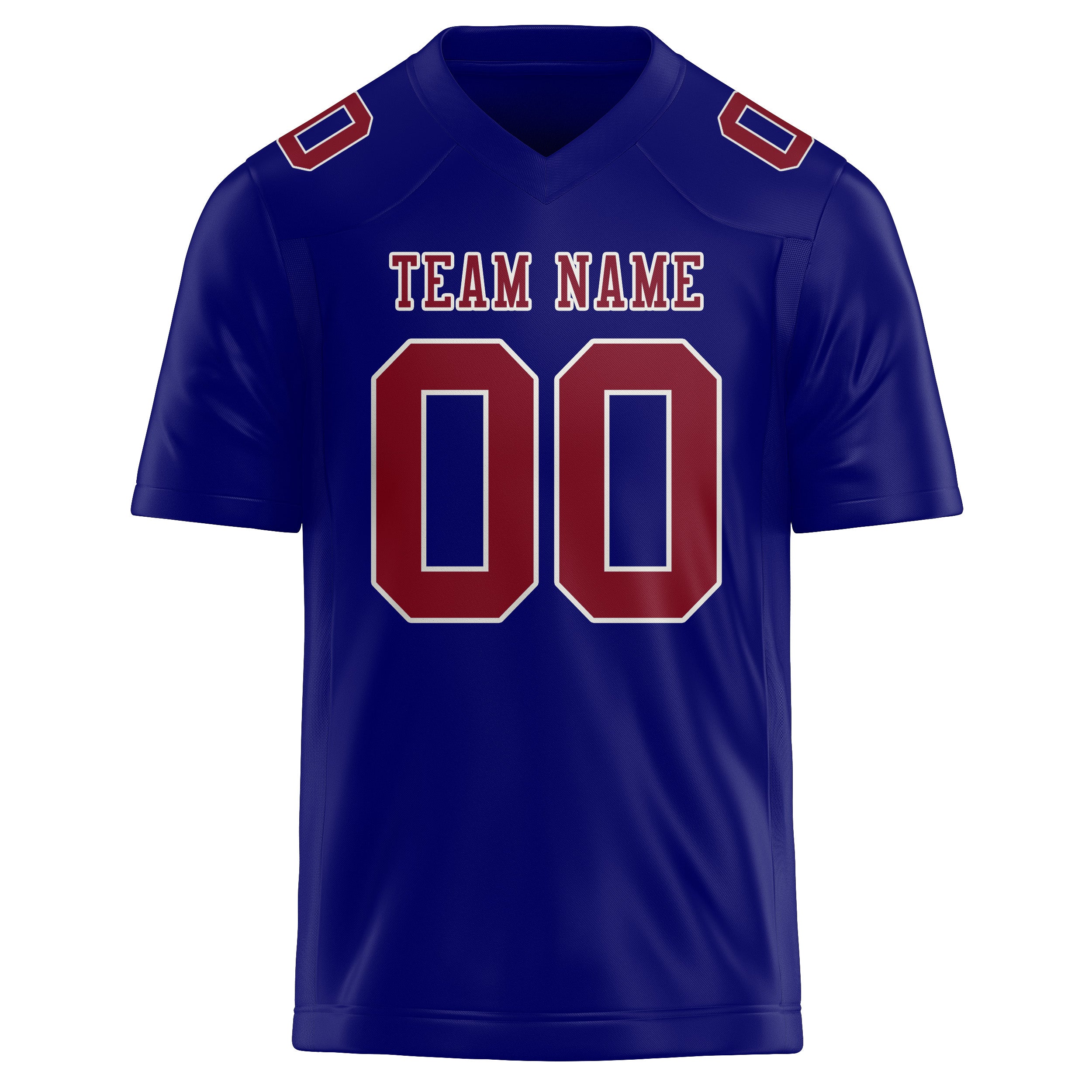Custom Sky Blue Crimson Red Football Jersey
