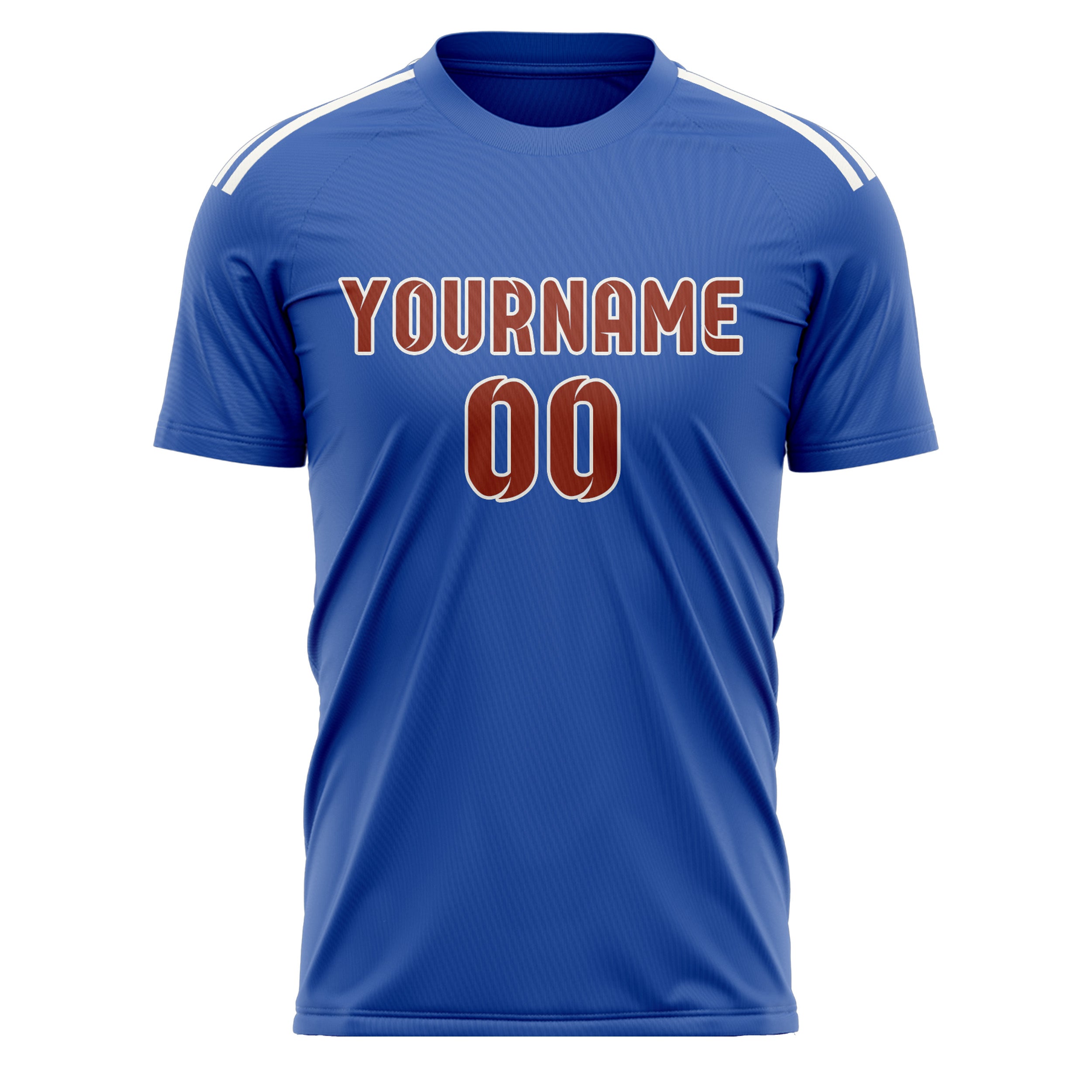 Custom Sky Blue Coral Red Soccer Jersey