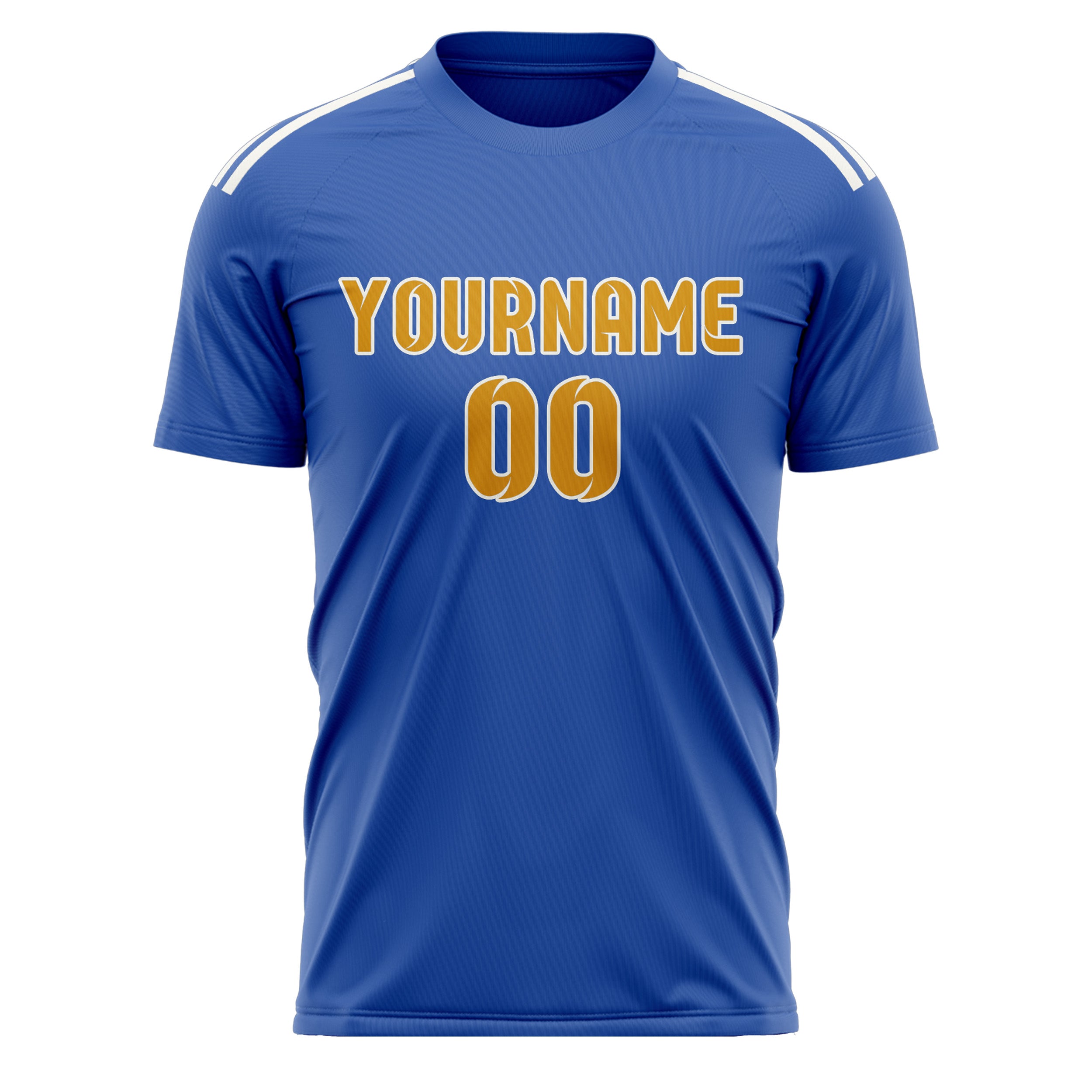 Custom Sky Blue Yellow Soccer Jersey