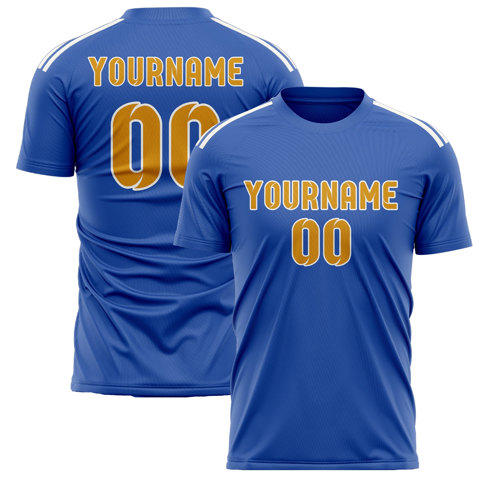 Custom Sky Blue Yellow Soccer Jersey