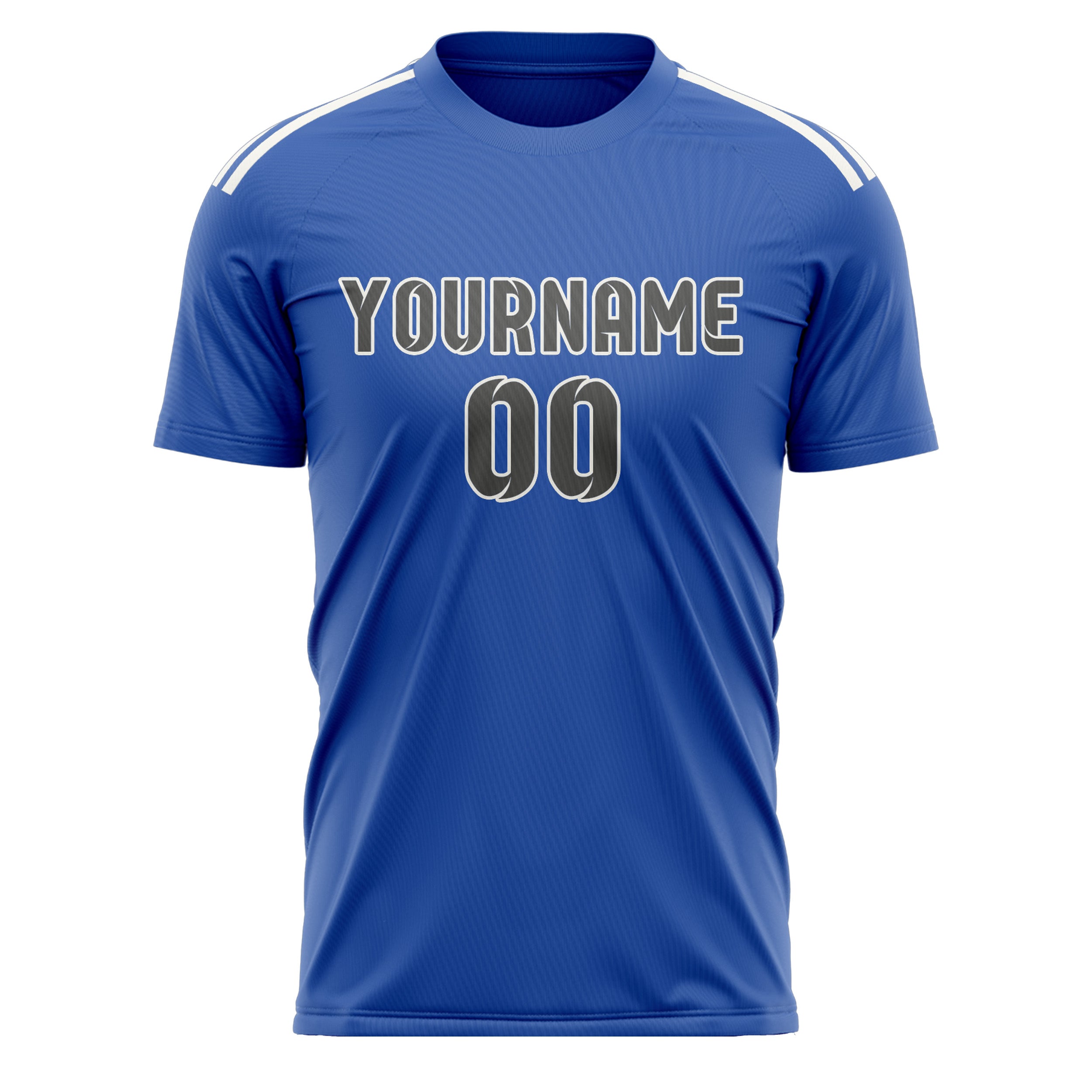 Custom Sky Blue Dark Grey Soccer Jersey