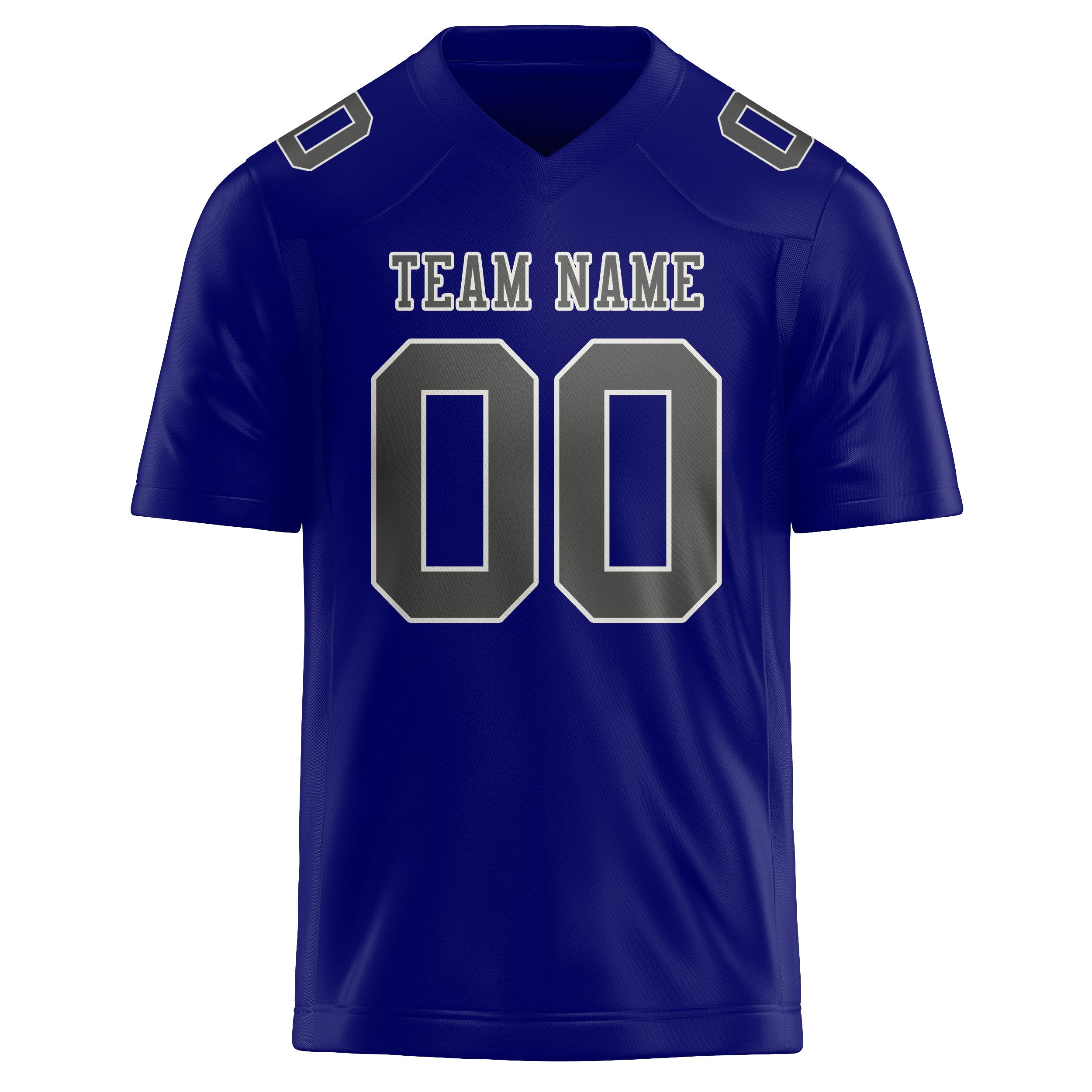Custom Sky Blue Dark Grey Football Jersey