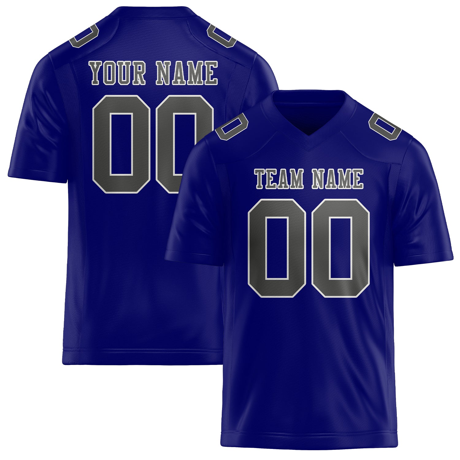 Custom Sky Blue Dark Grey Football Jersey