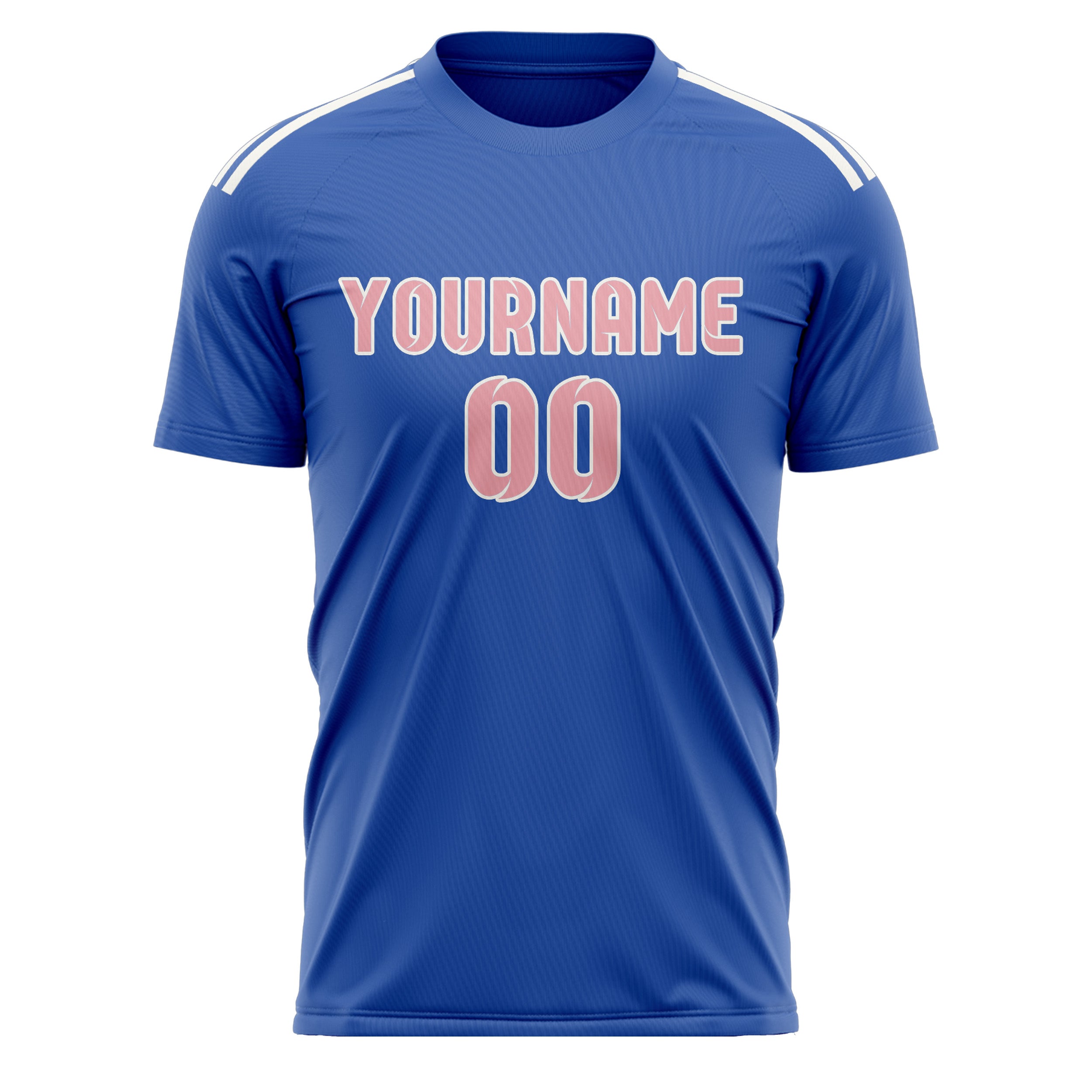 Custom Sky Blue Light Pink Soccer Jersey