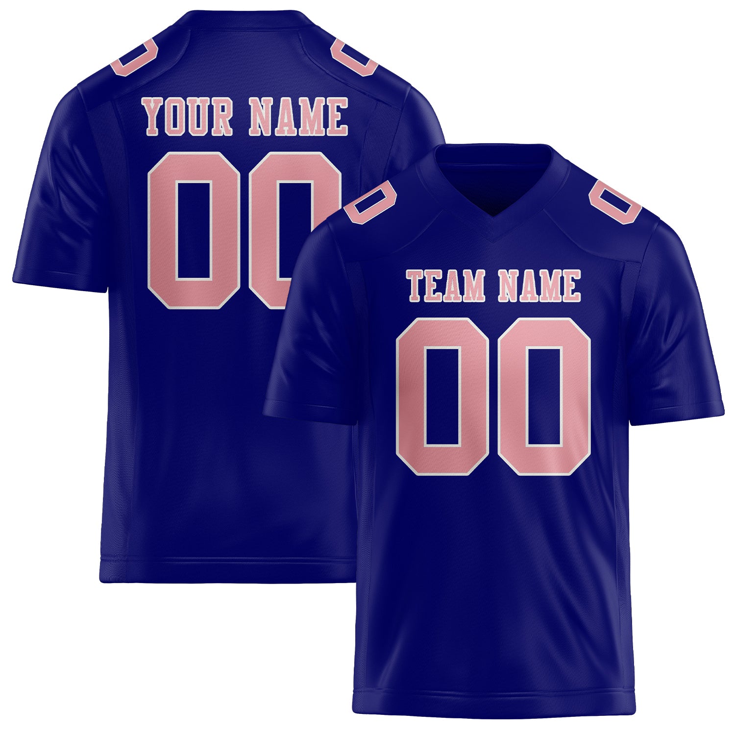Custom Sky Blue Light Pink Football Jersey