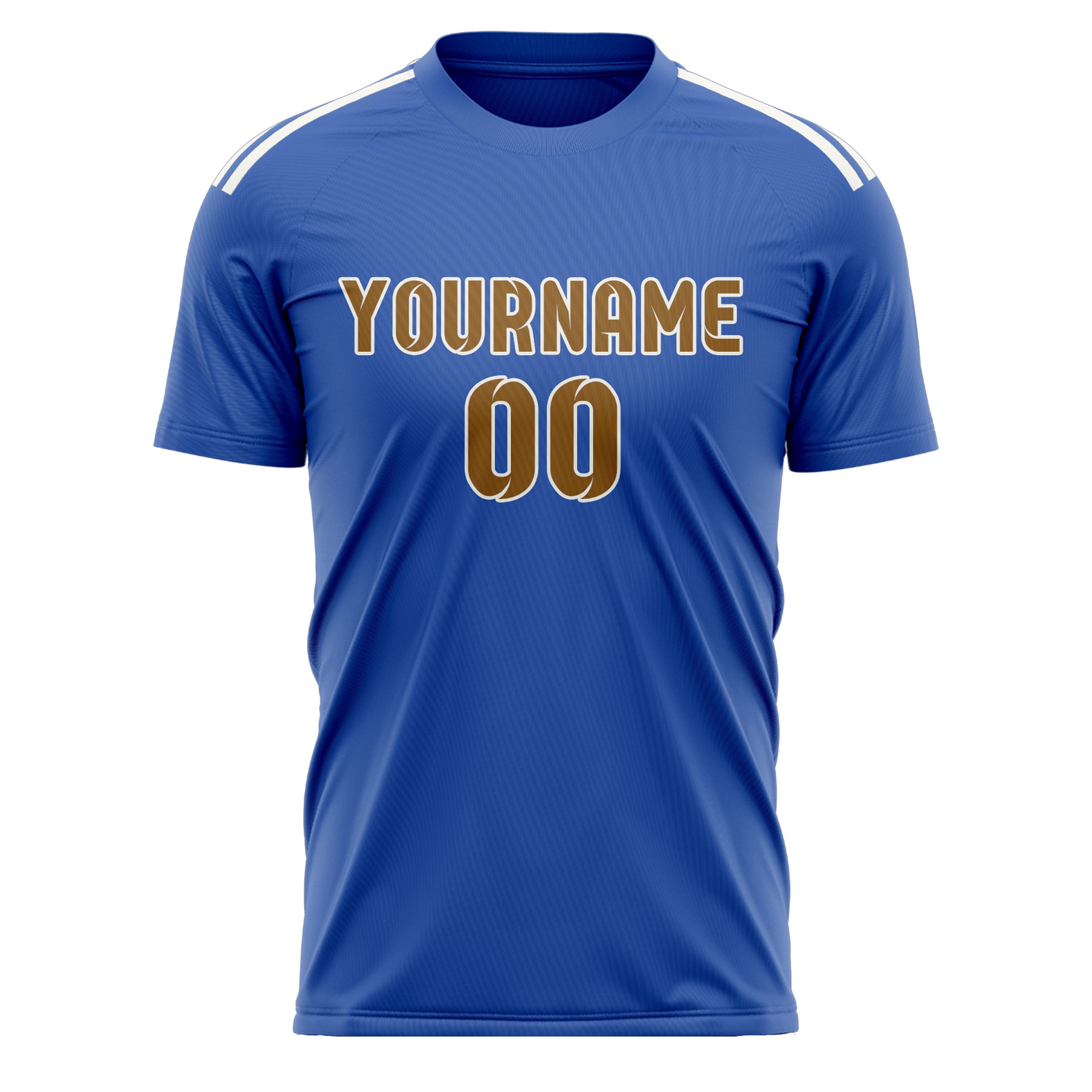 Custom Sky Blue Khaki Soccer Jersey