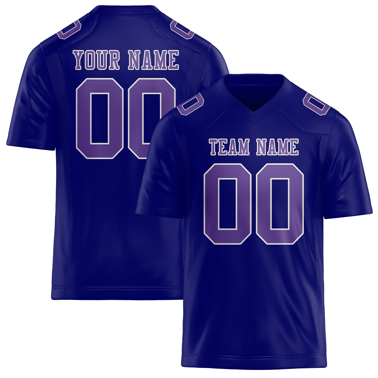 Custom Sky Blue Light Purple Football Jersey