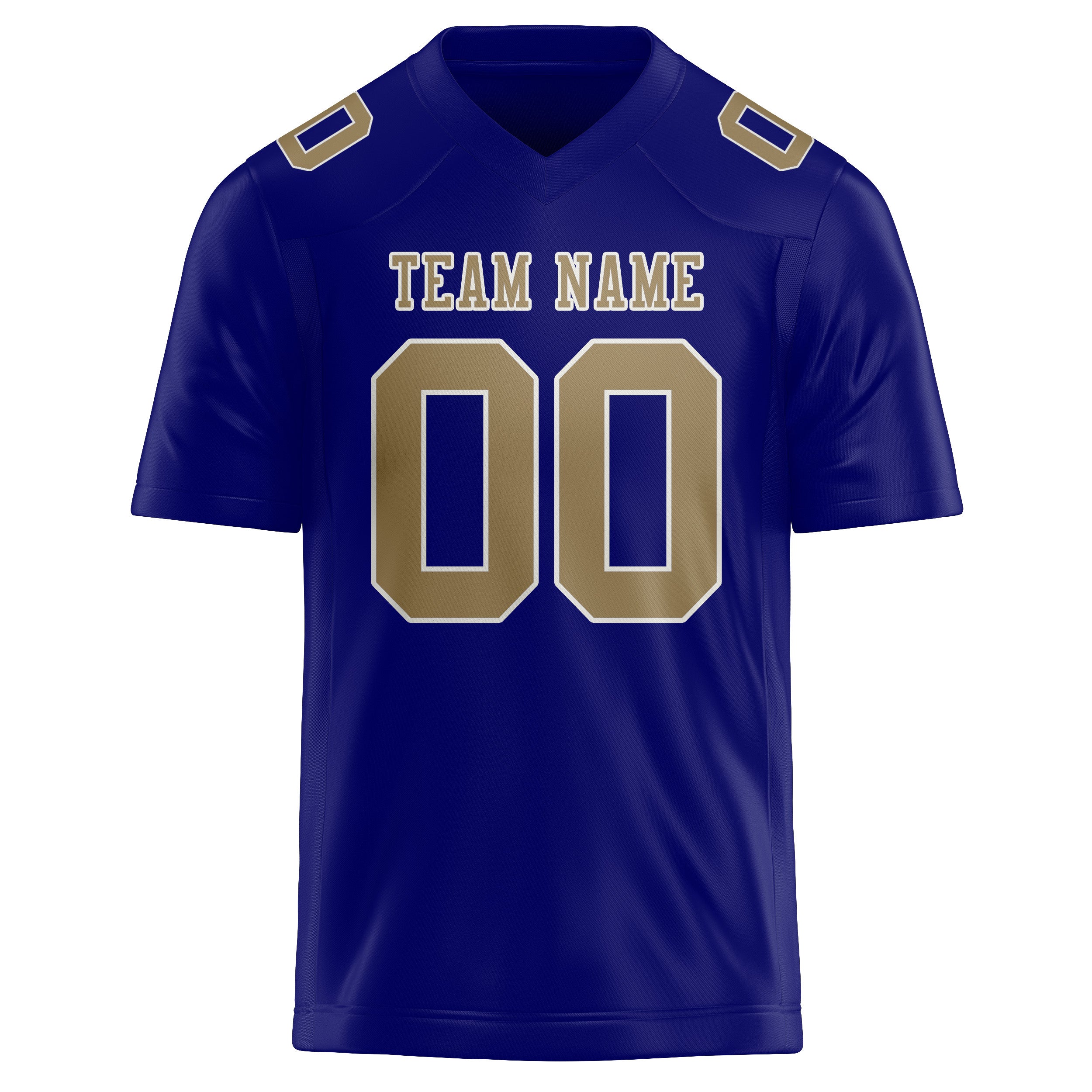 Custom Sky Blue Light Khaki Football Jersey
