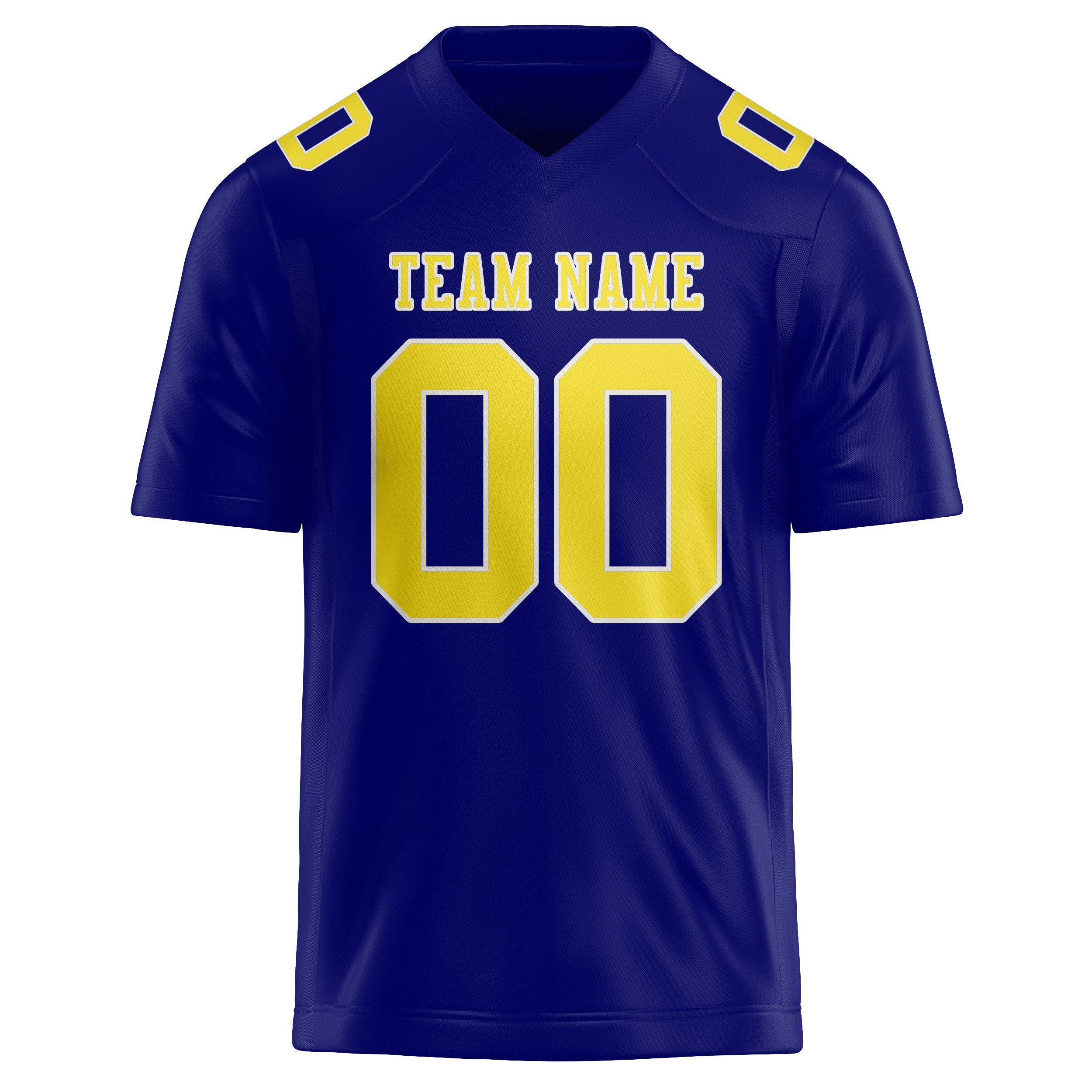 Custom Sky Blue Light Yellow Football Jersey