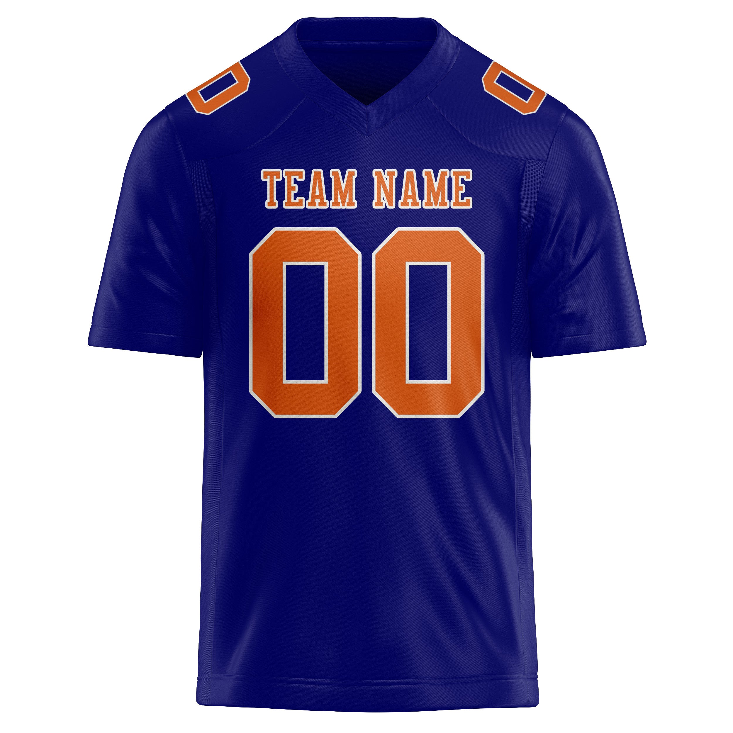 Custom Sky Blue Orange Football Jersey