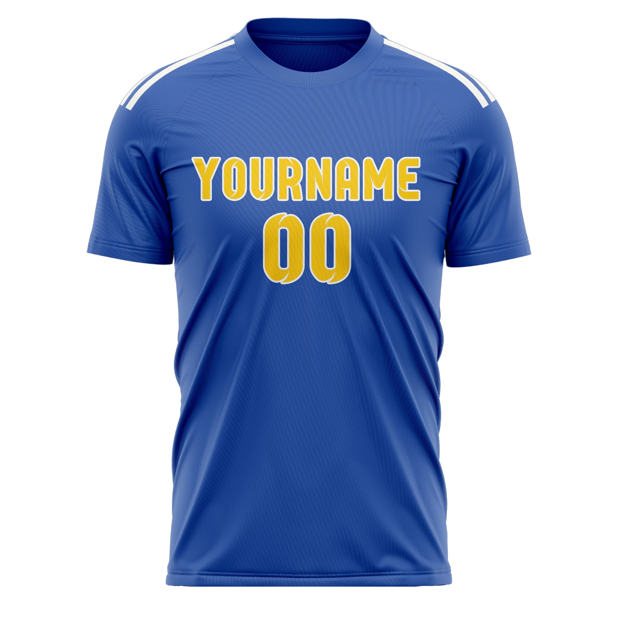 Custom Sky Blue Gold Soccer Jersey