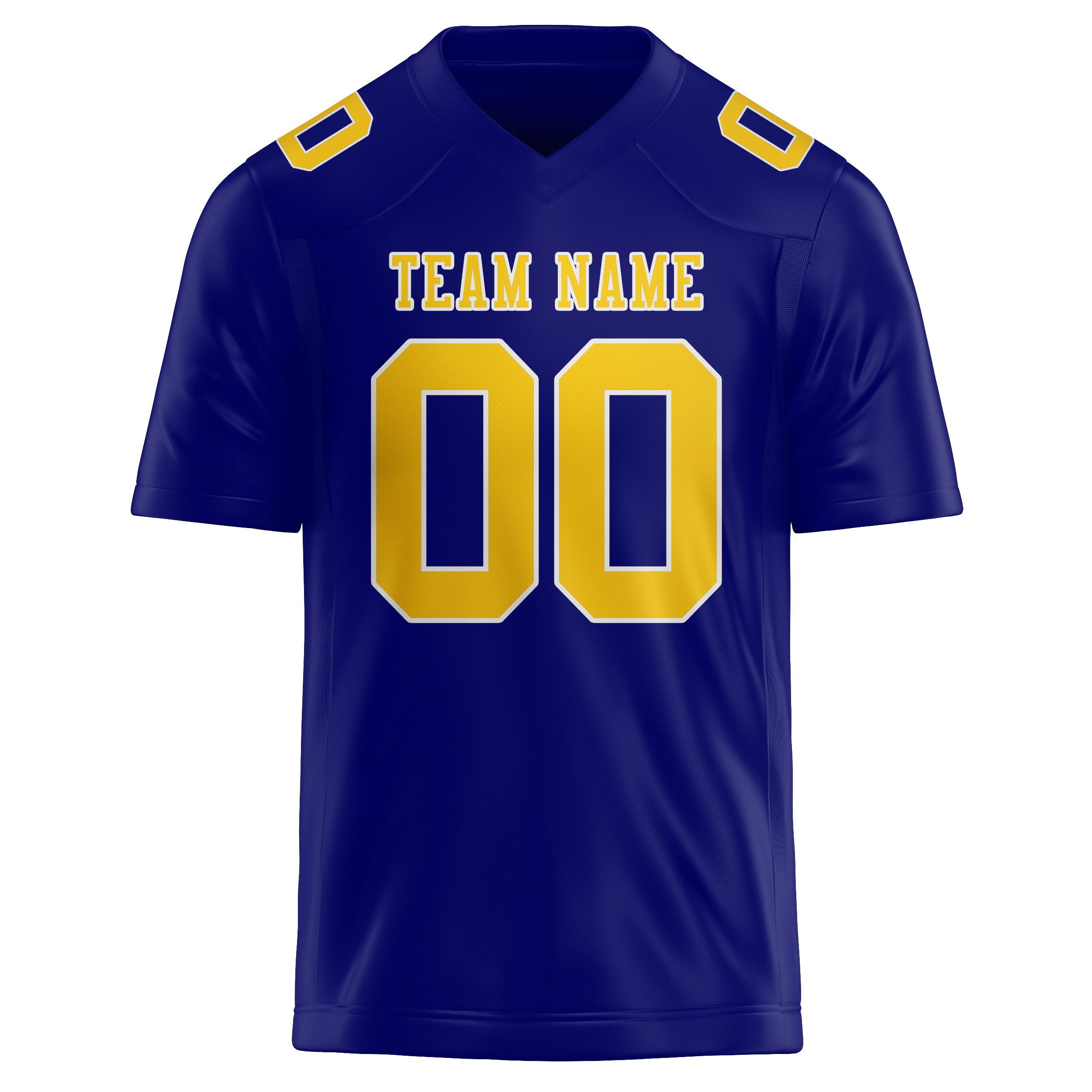 Custom Sky Blue Gold Football Jersey