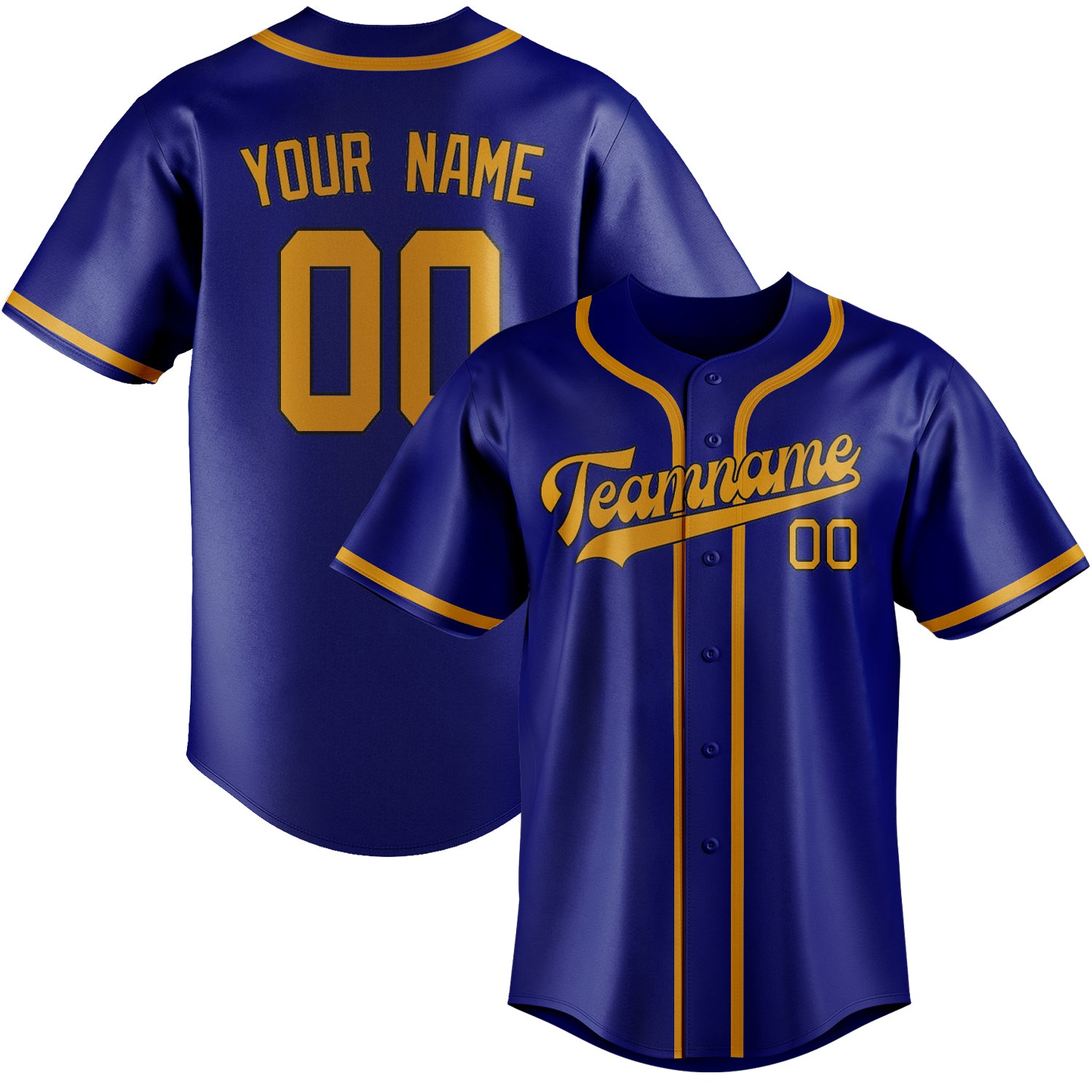 Custom Sky Blue Yellow Baseball Jersey