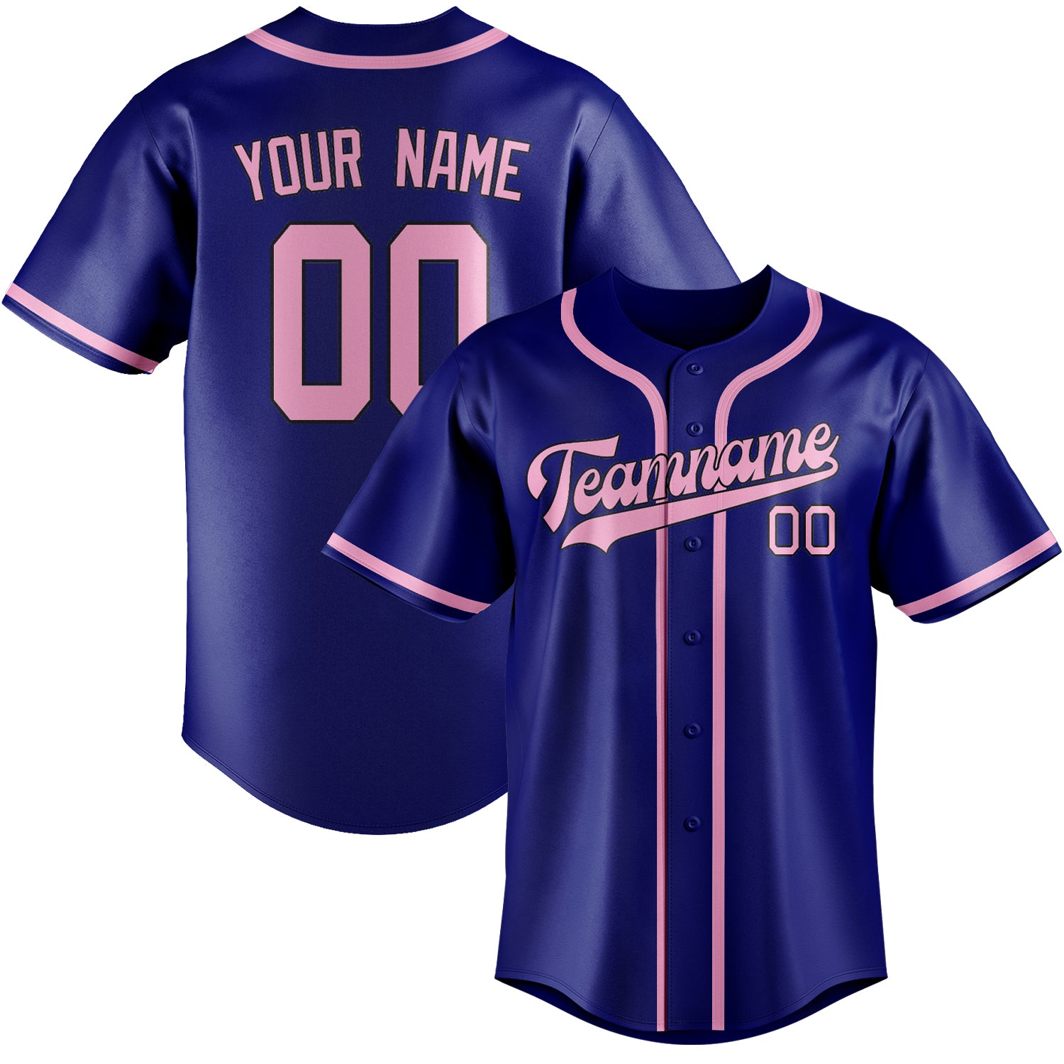 Custom Sky Blue Light Pink Baseball Jersey