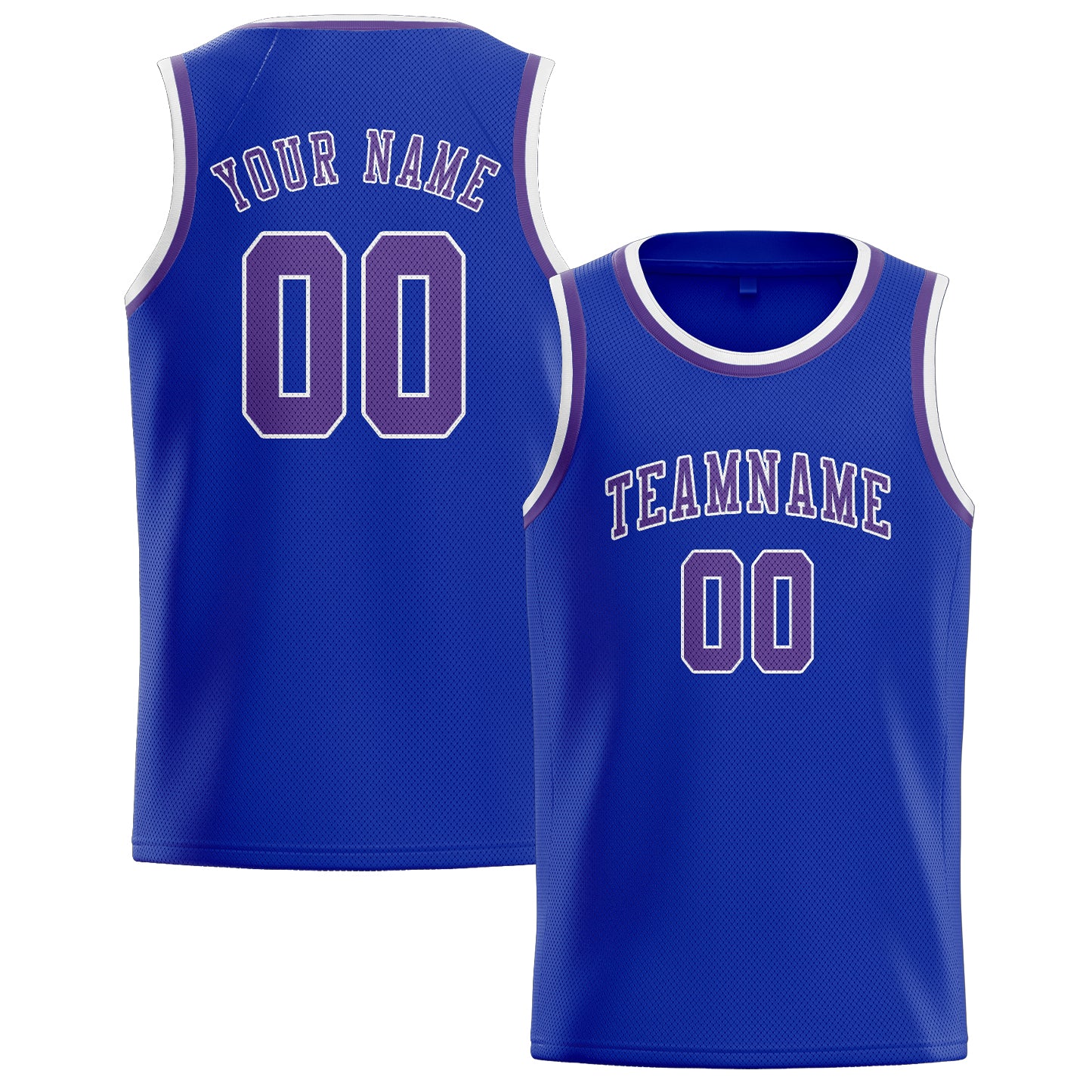 Custom Sky Blue Light Purple Basketball Jersey