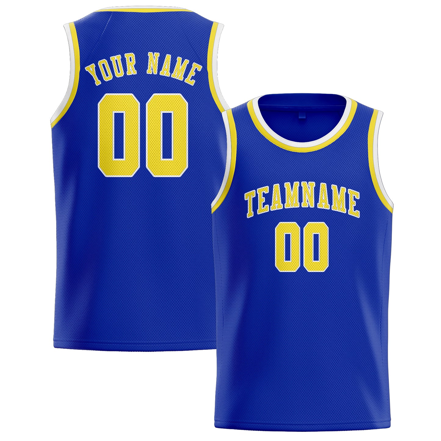 Custom Sky Blue Light Yellow Basketball Jersey