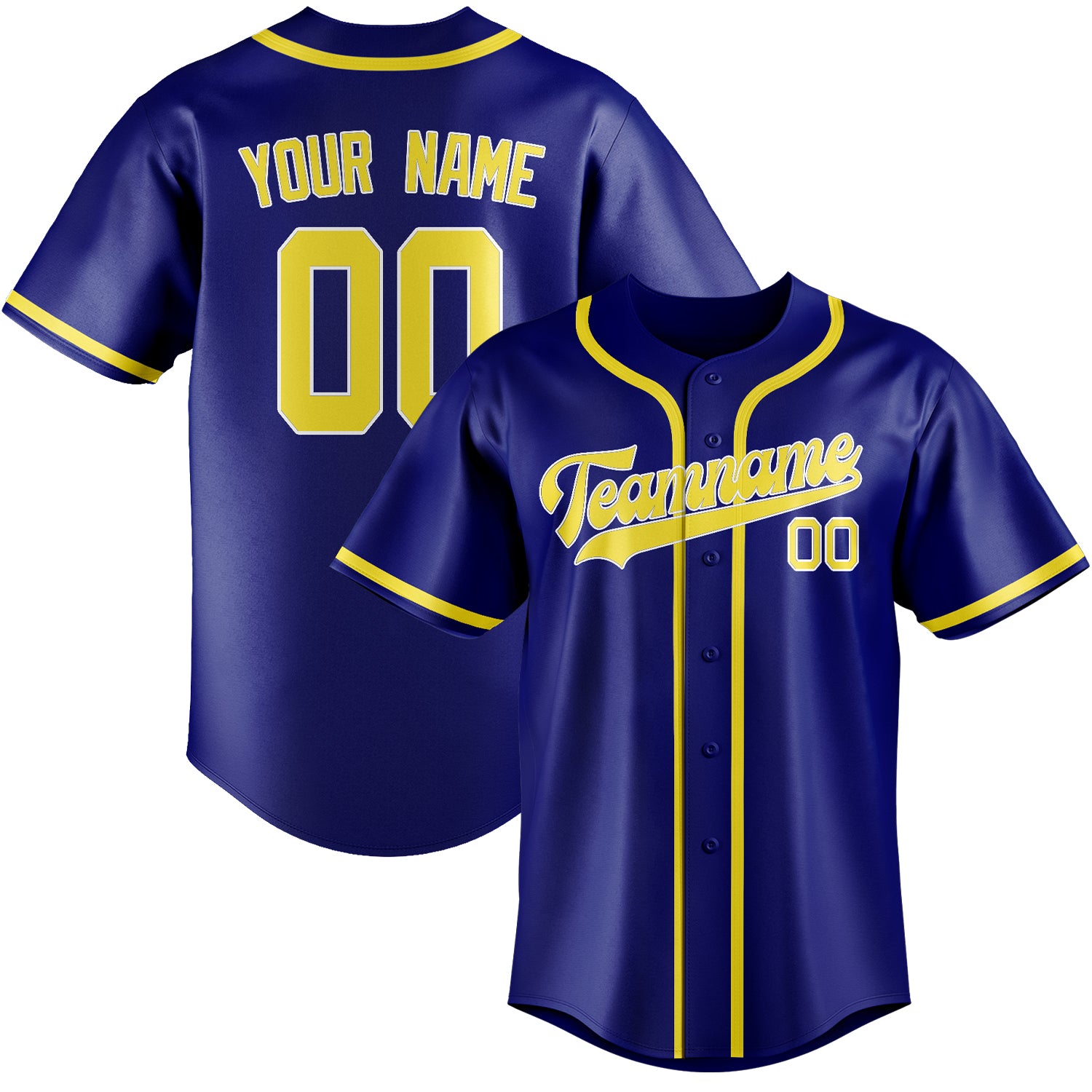 Custom Sky Blue Light Yellow Baseball Jersey