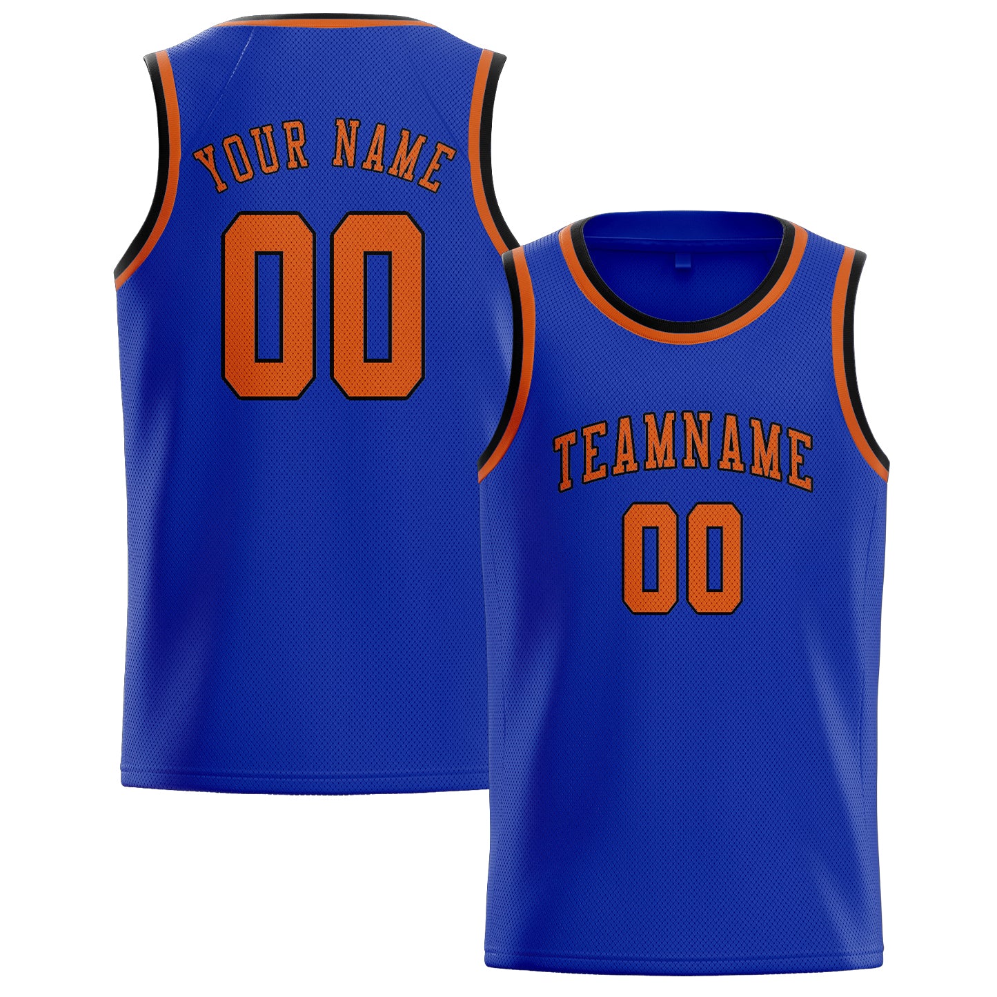 Custom Sky Blue Orange Basketball Jersey