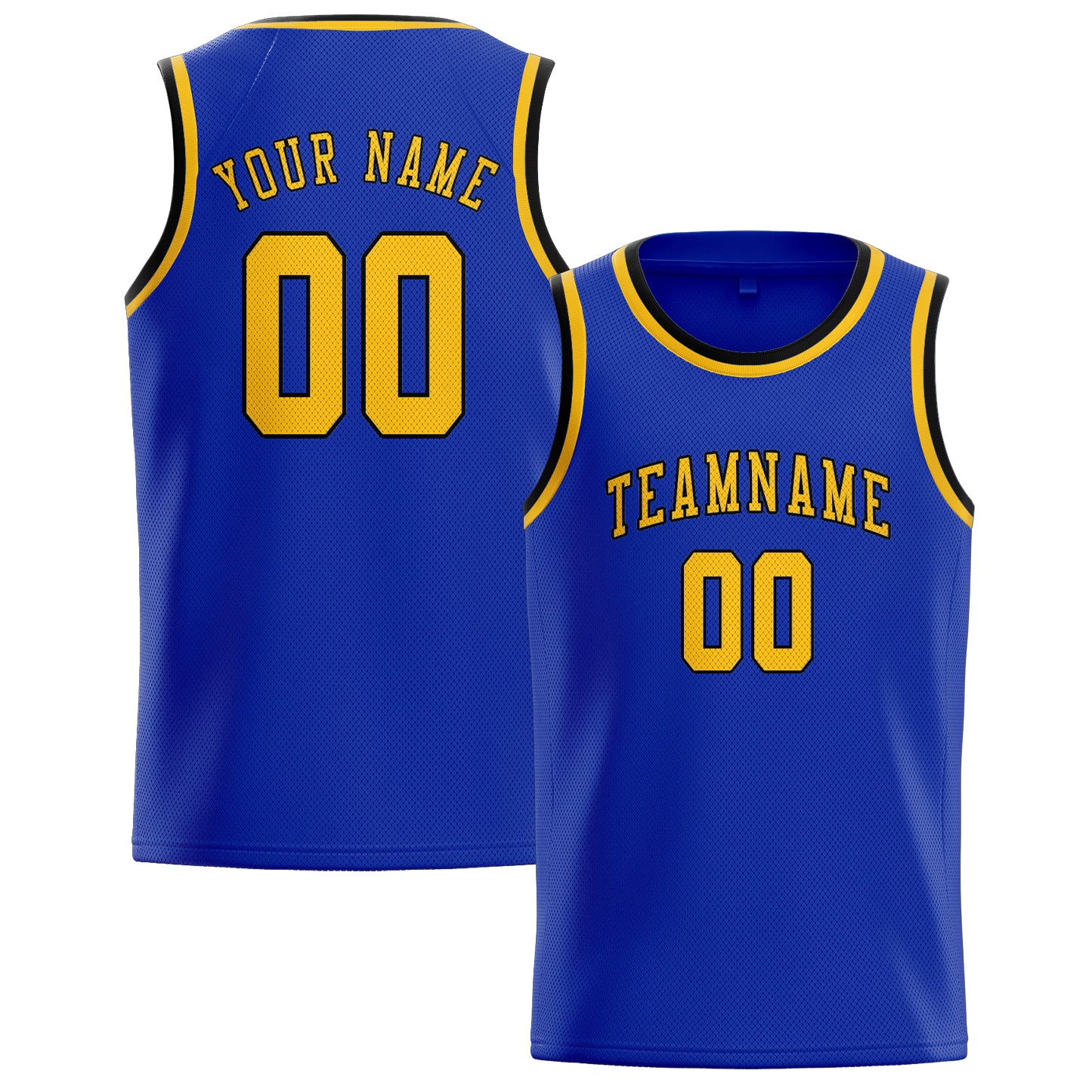 Custom Sky Blue Gold Basketball Jersey