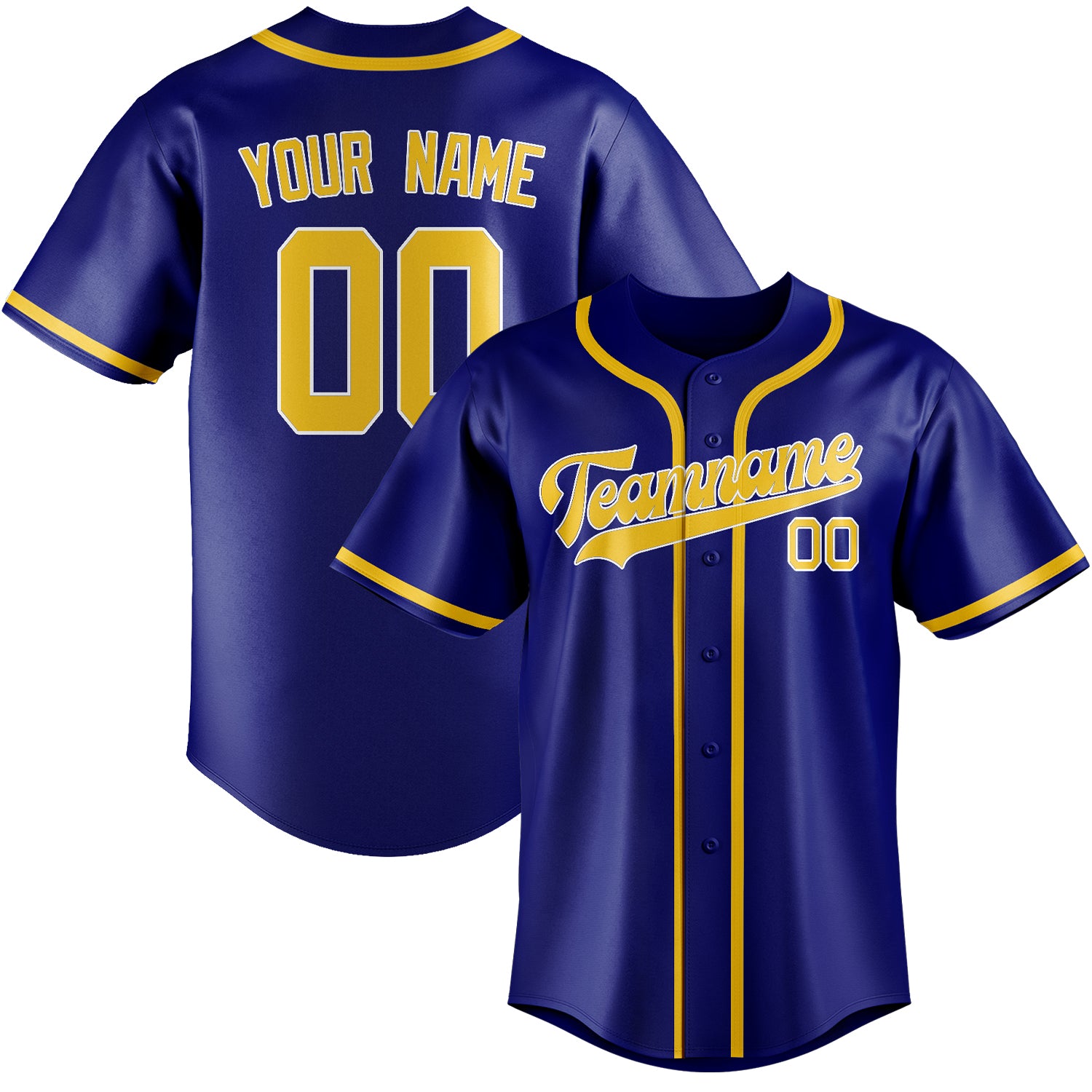 Custom Sky Blue Gold Baseball Jersey