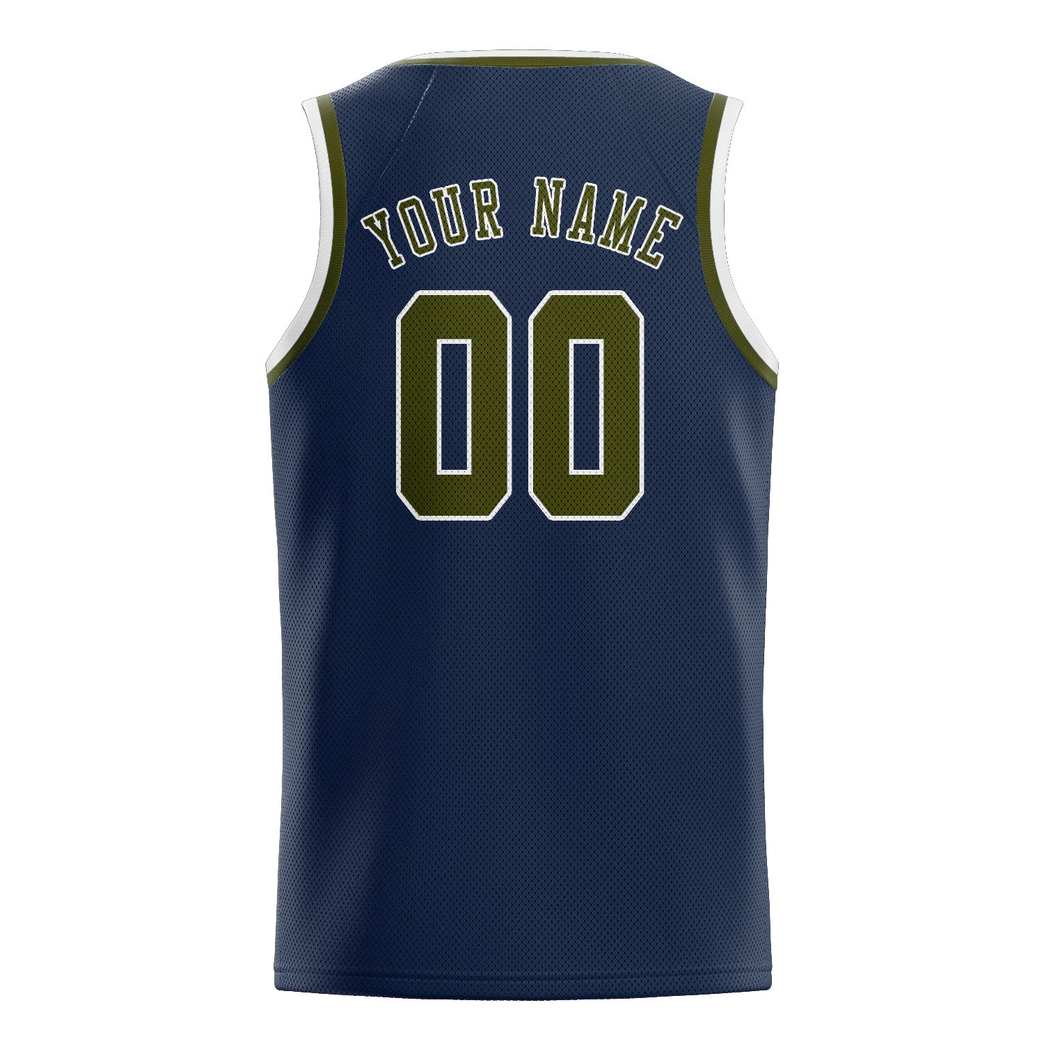 Custom Blue Olive Basketball Jersey