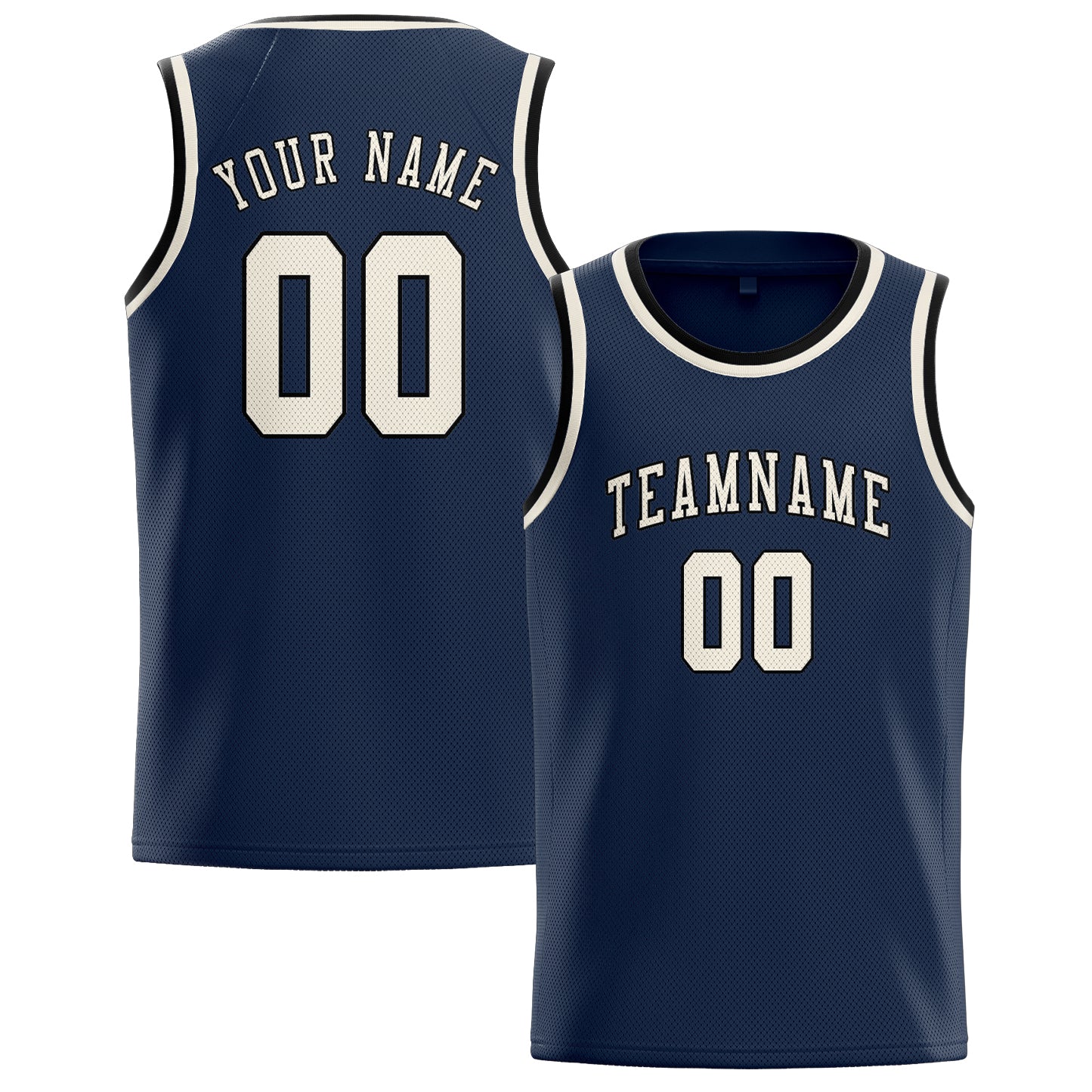 Custom Blue Cream Basketball Jersey
