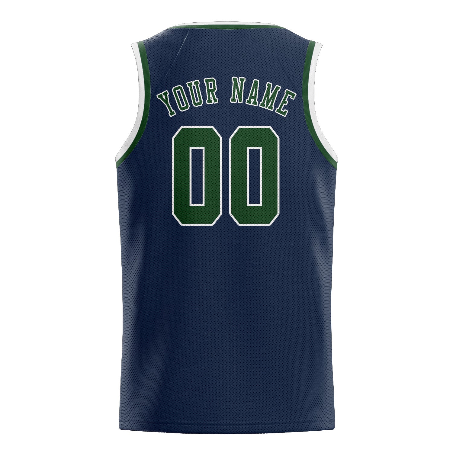 Custom Blue Dark Green Basketball Jersey