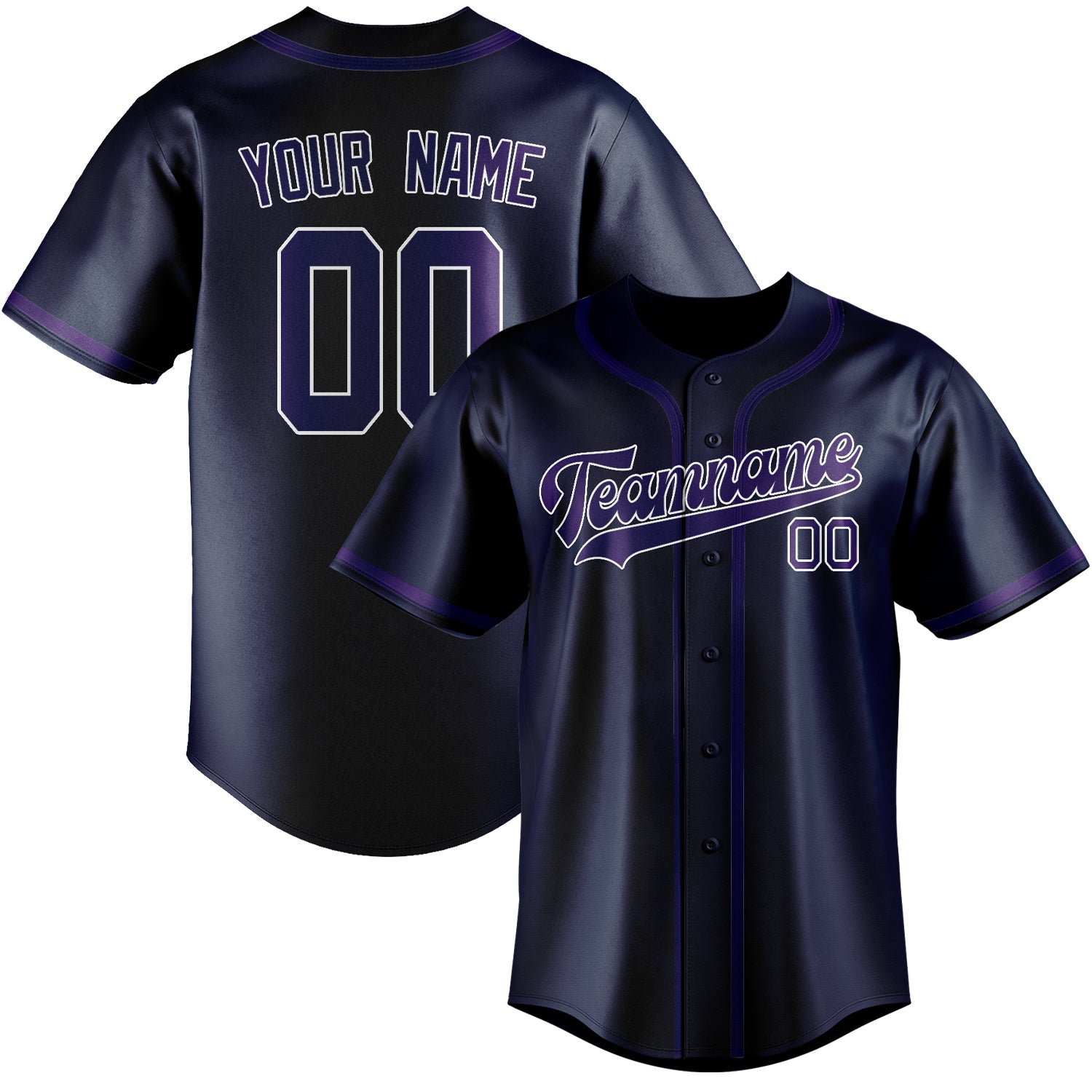 Custom Blue Purple Baseball Jersey